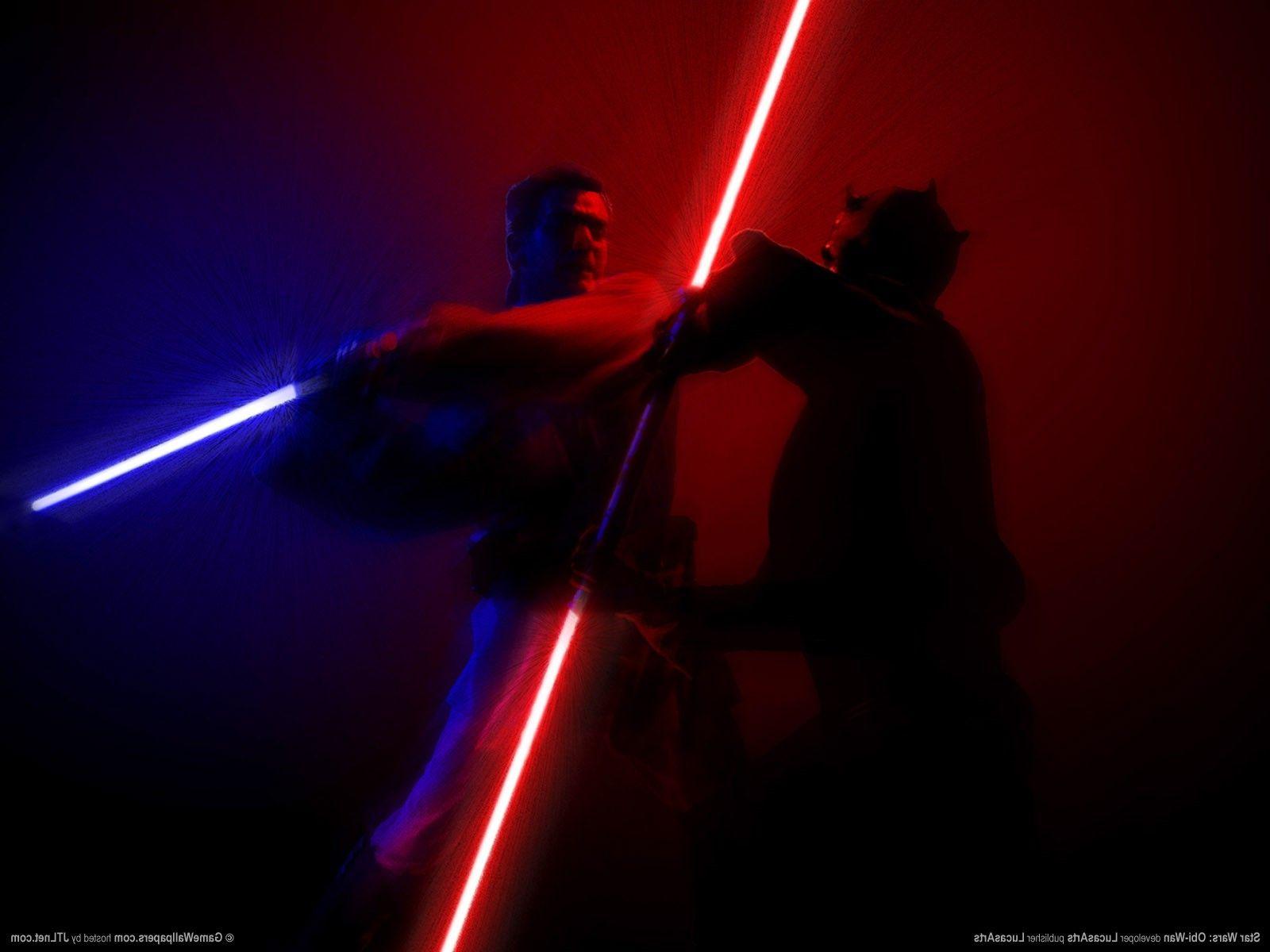 1600x1200 Star Wars, Darth Maul, Lightsaber, Obi Wan Kenobi, Science Fiction