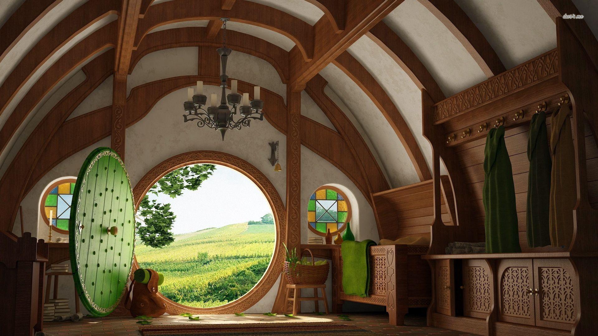 1920x1080 Hobbit House Wallpaper
