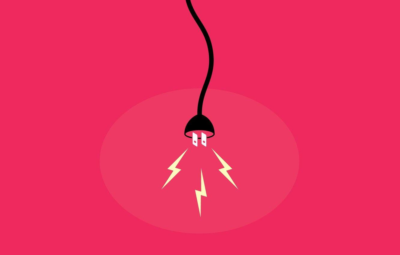 1332x850 Wallpaper pink, electric, minimalism, shock, unplugged image for desktop, section минимализм