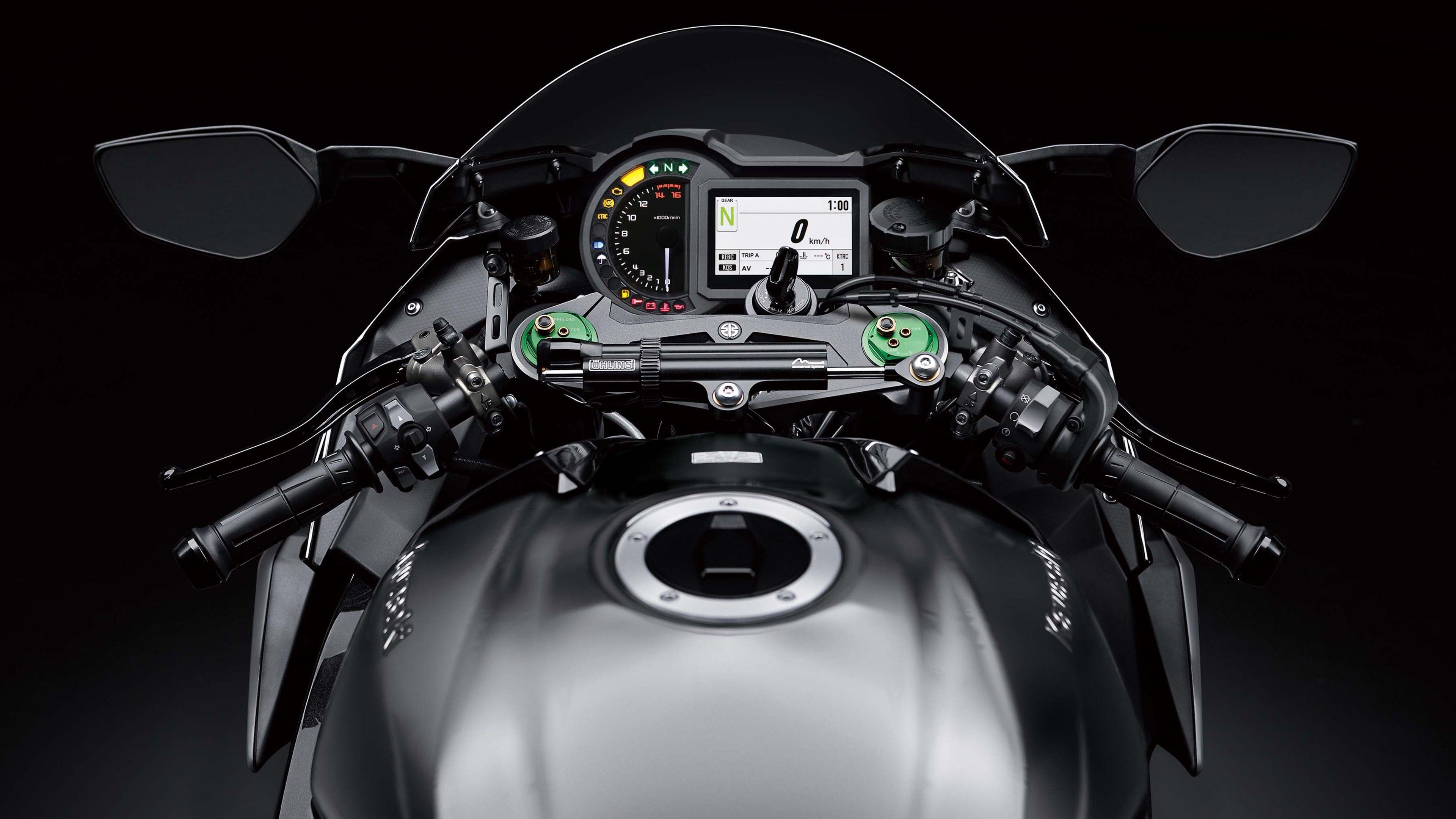 3840x2160 Kawasaki Ninja H2 Instrument Console 4k HD Wallpaper