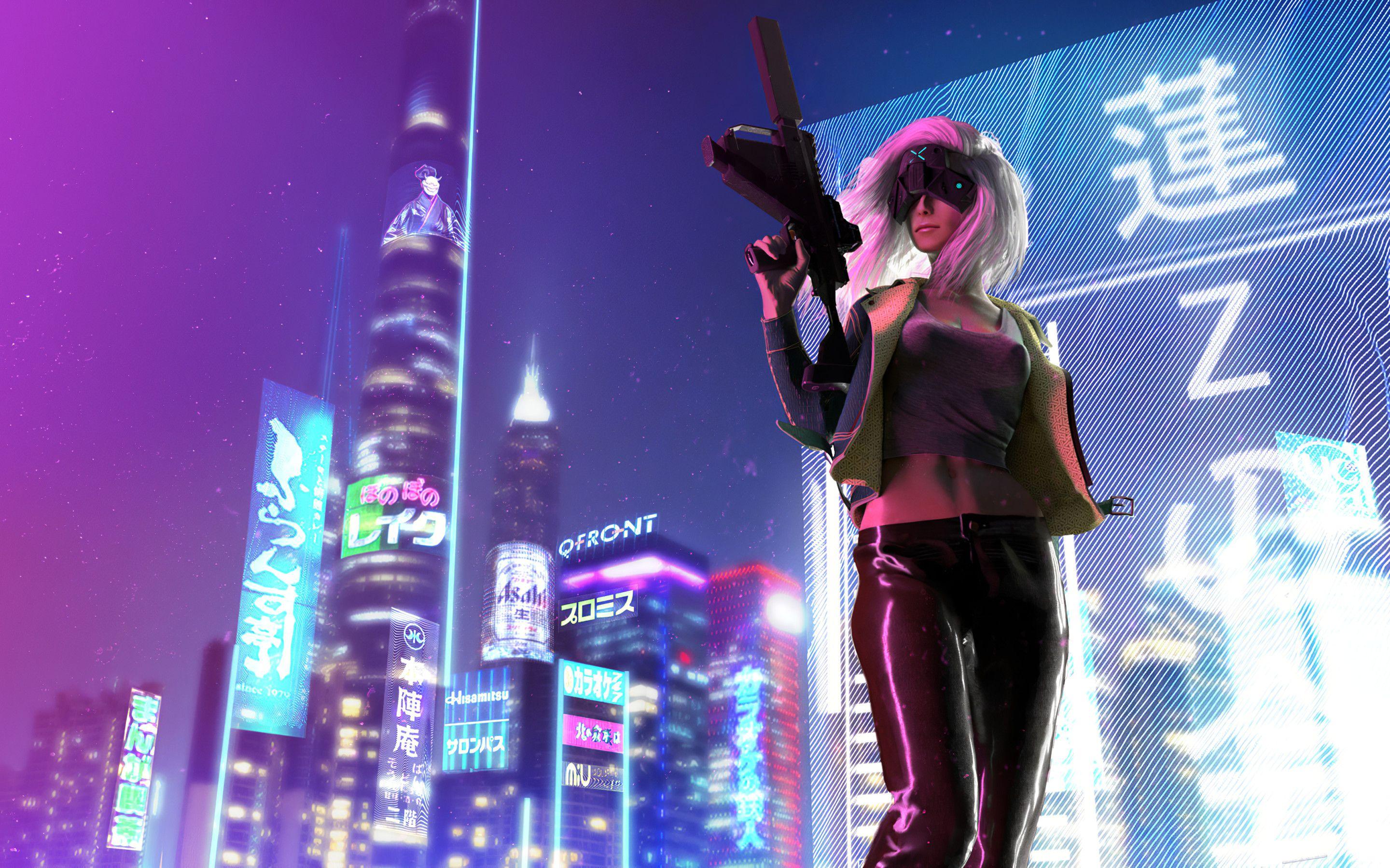 2880x1800 Cyberpunk Mercenary Girl 4k Macbook Pro Retina HD 4k