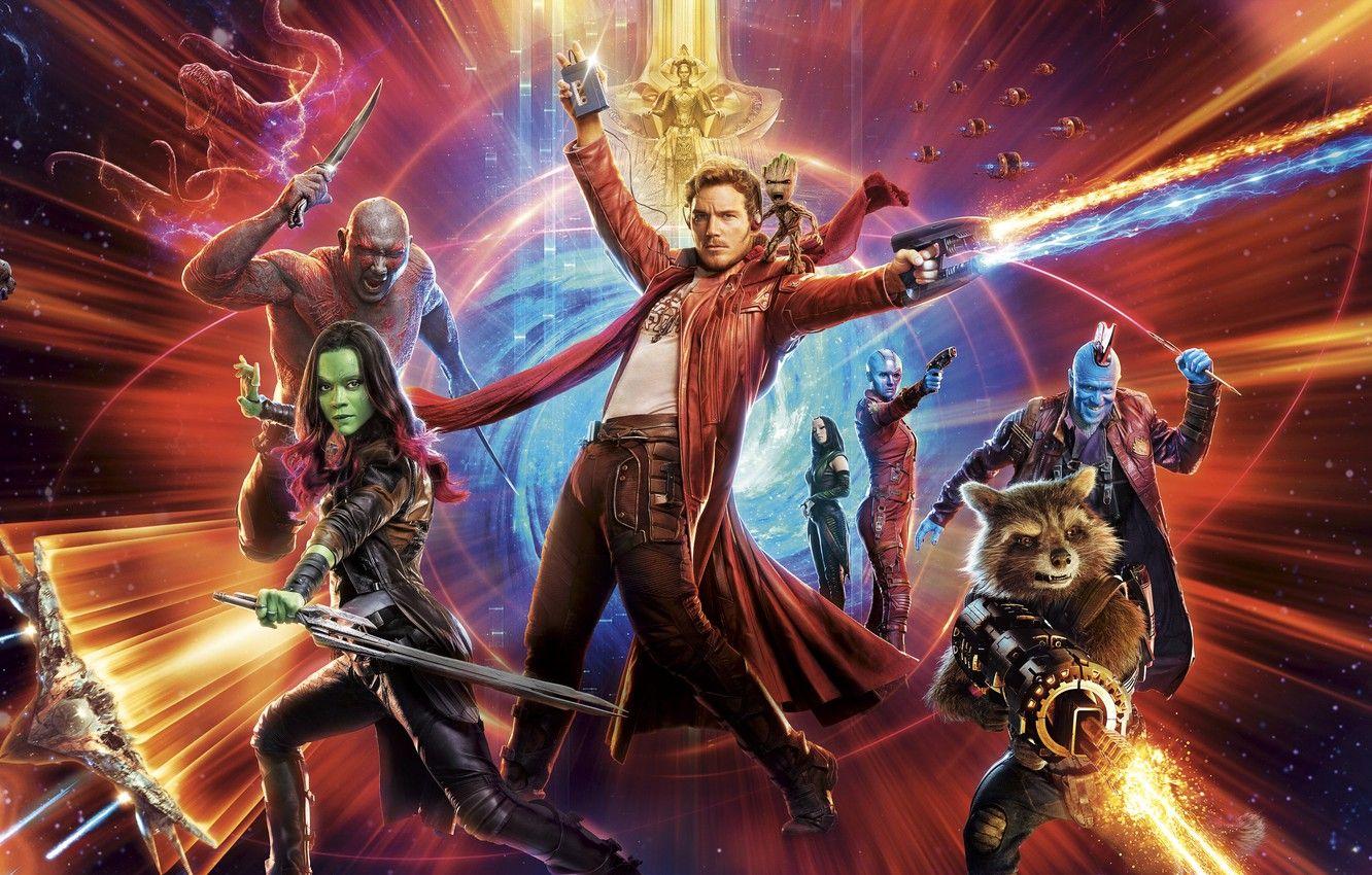 1332x850 Wallpaper Nebula, Zoe Saldana, Rocket Raccoon, Gamora, Groot, Drax