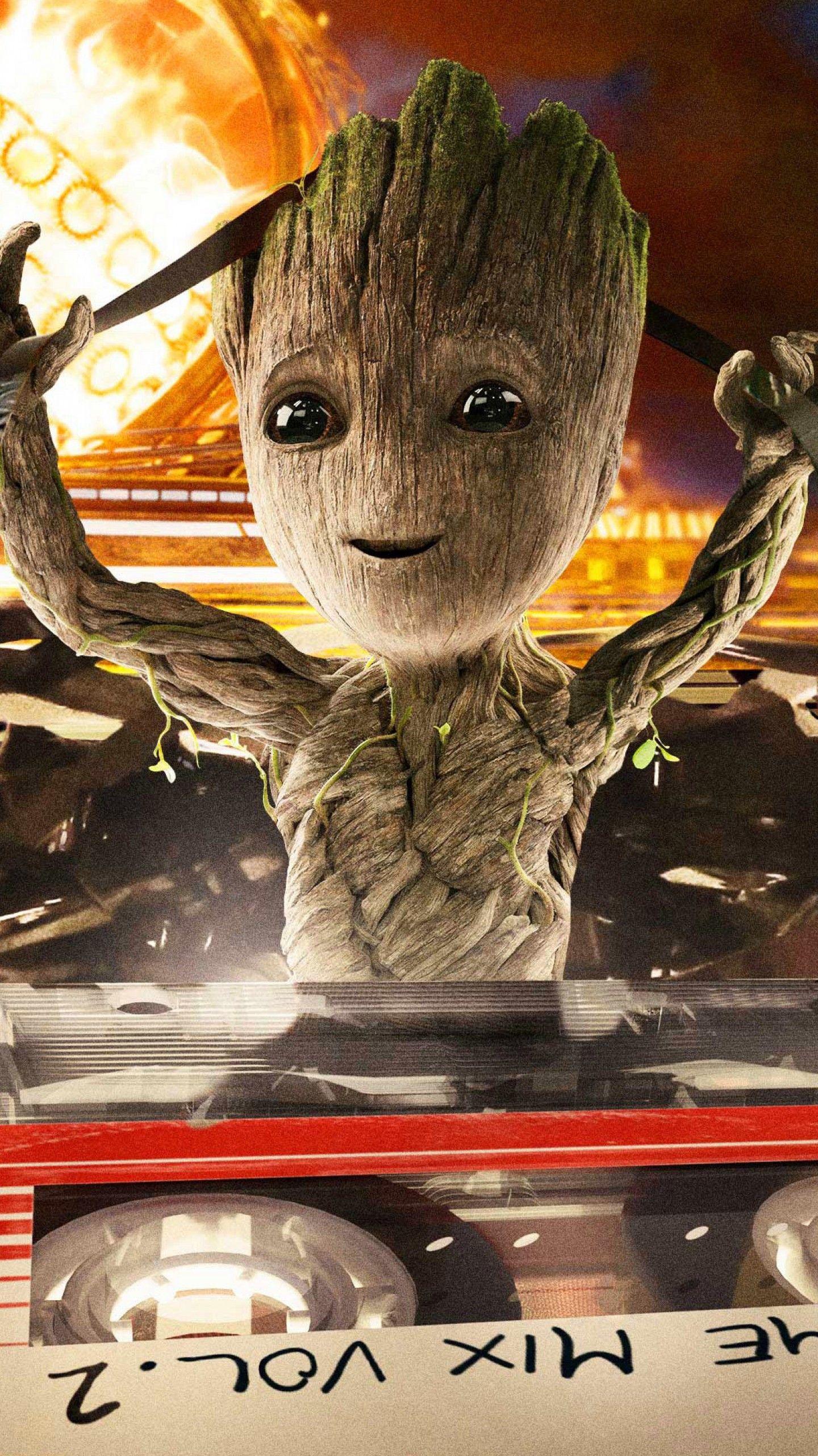 1440x2560 Wallpaper Baby Groot, Guardians Of The Galaxy Vol HD, Movies
