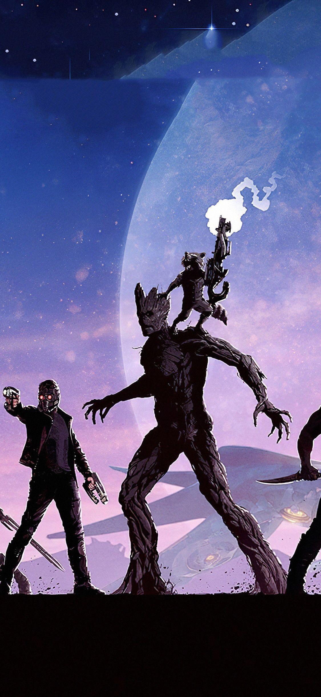 1125x2436 Guardians Of The Galaxy Vol Art iPhone XS, iPhone 10
