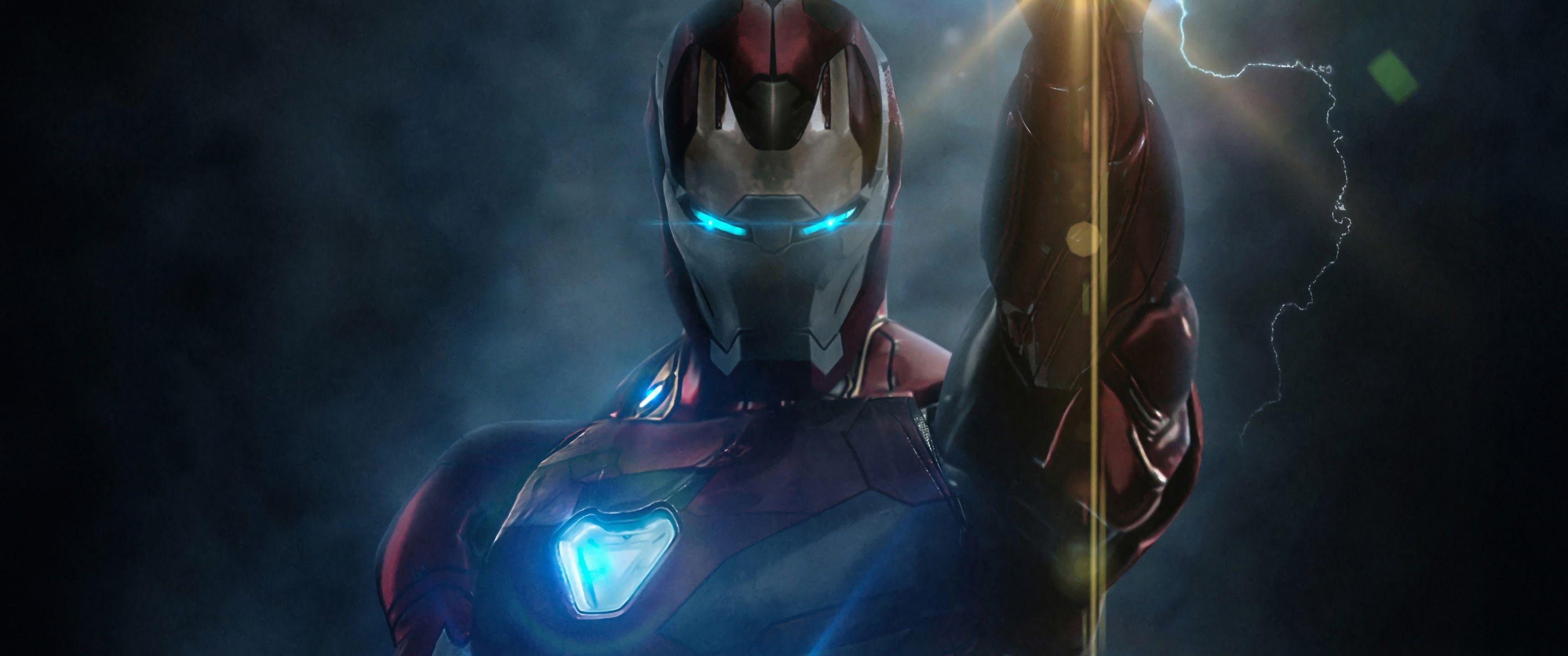 3440x1440 Iron Man Infinity Stones Avengers: Endgame 4K Wallpaper