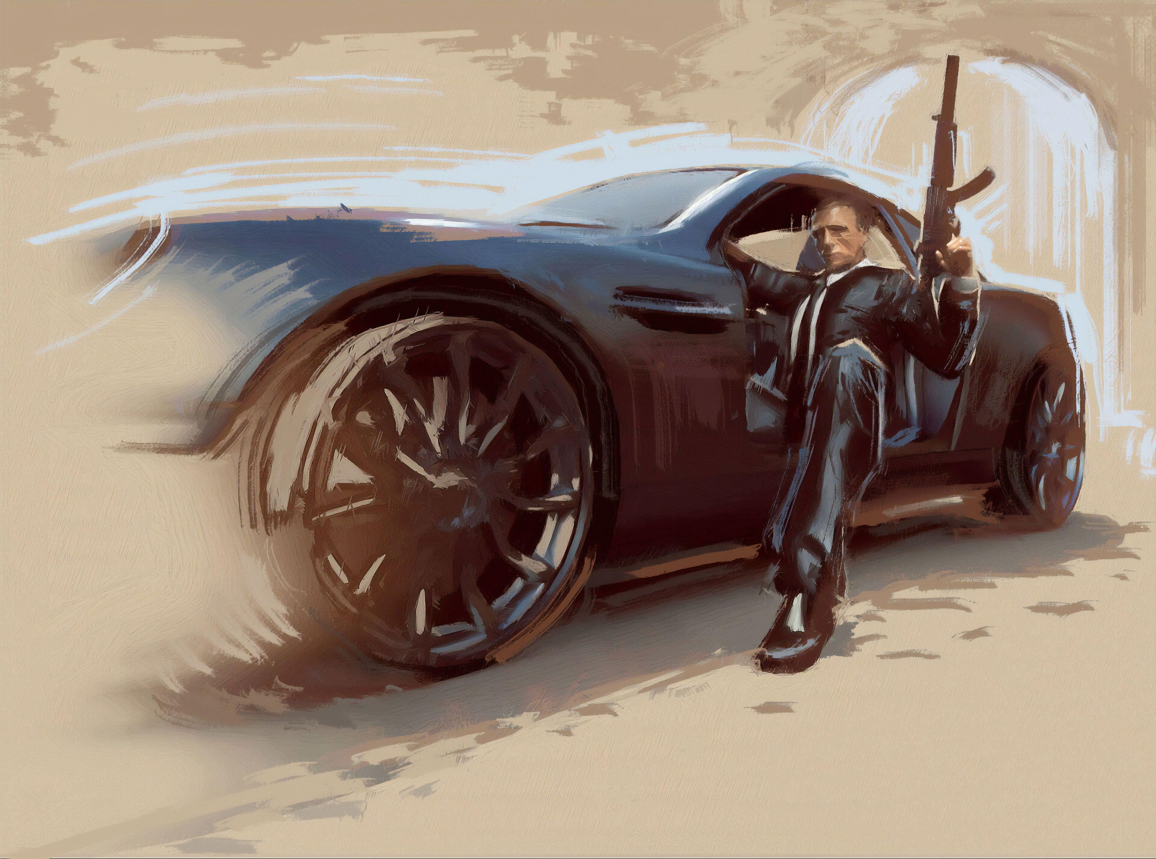 3840x2854 James Bond Art iPhone XS MAX Wallpaper, HD Movies 4K