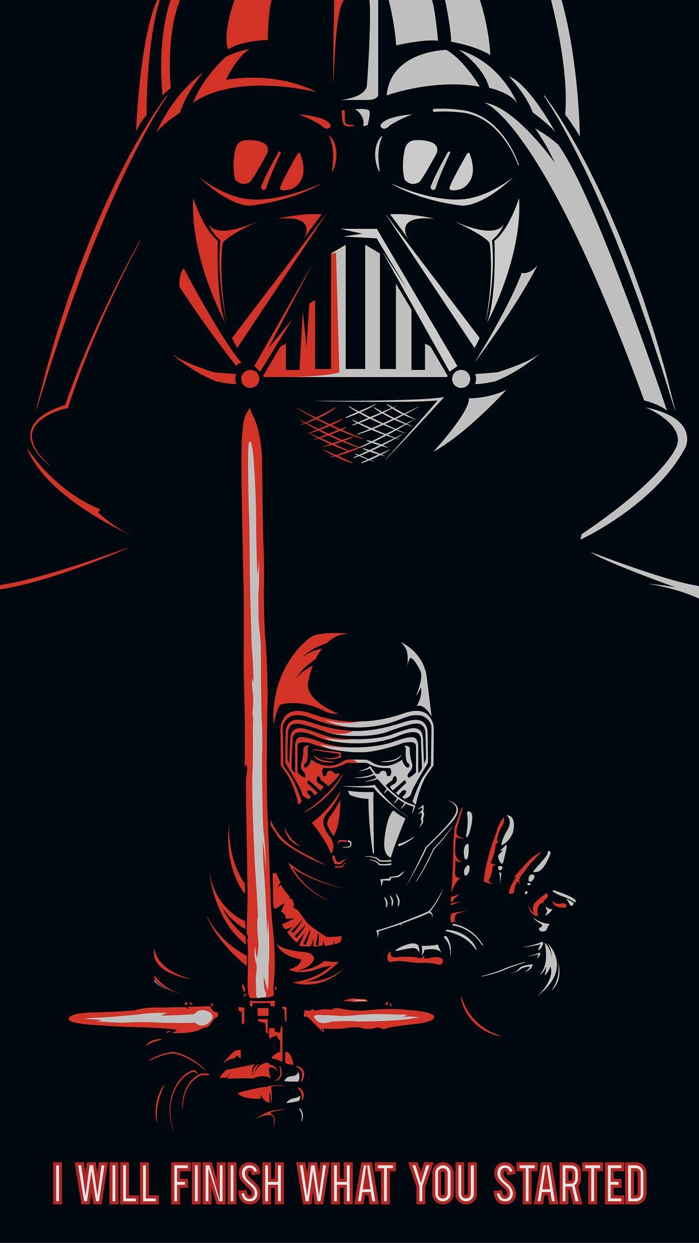 1440x2560 Darth Vader Kylo Ren Quotes 5K Wallpaper