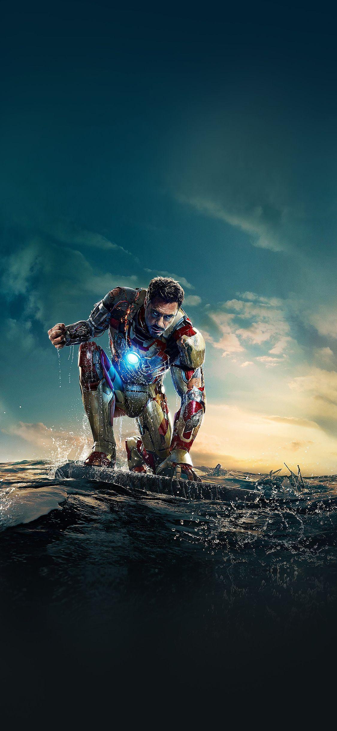 1125x2436 Ironman Angry In Hero Poseture Art