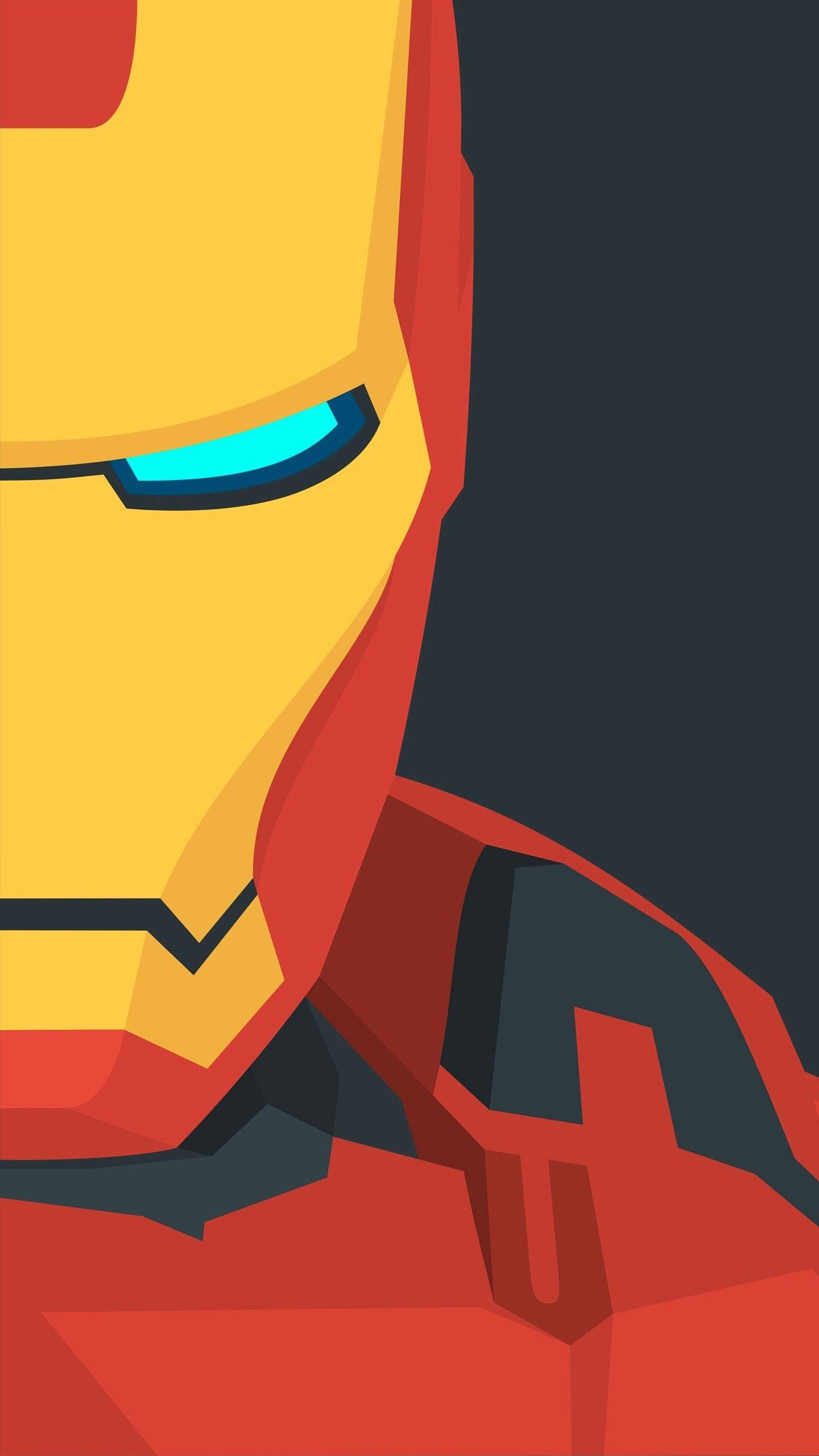 1440x2560 Iron Man Minimal 4K Wallpaper