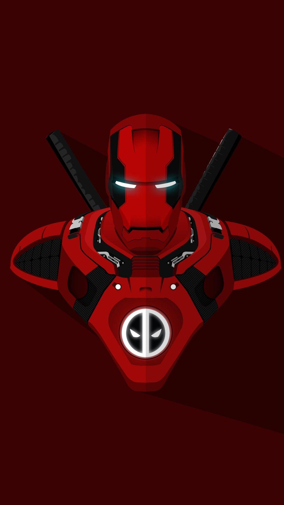 1080x1920 Iron Man Deadpool Crossover 4K Wallpaper