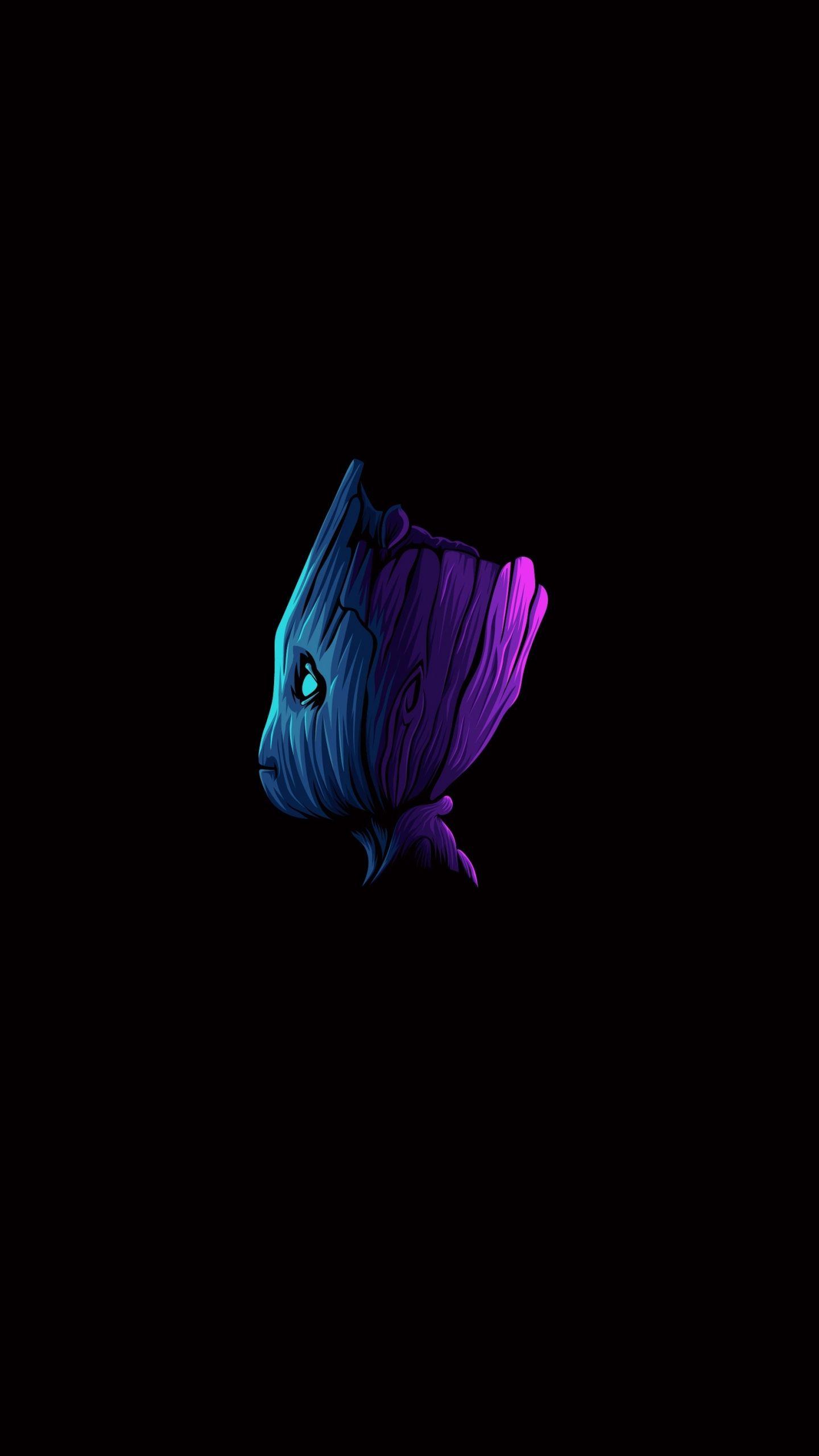 1440x2560 Download 1440x2560 wallpaper baby groot, minimal, marvel, art, qhd