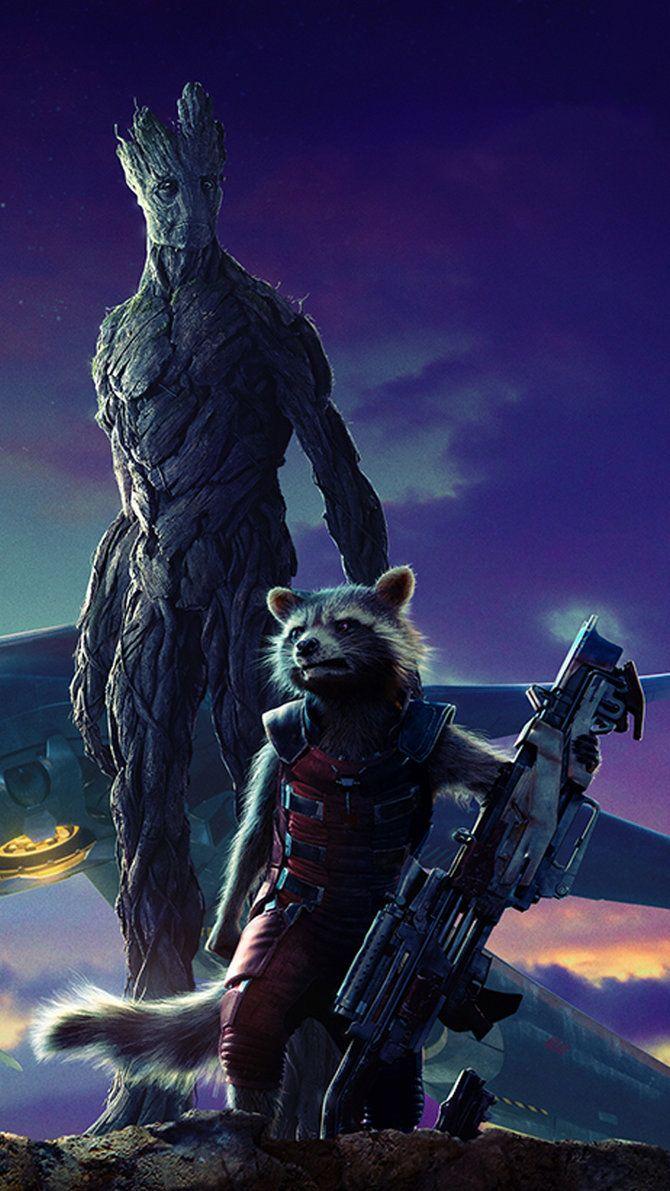 670x1191 Free download Marvels Guardians Of The GalaxyL to R Groot voiced