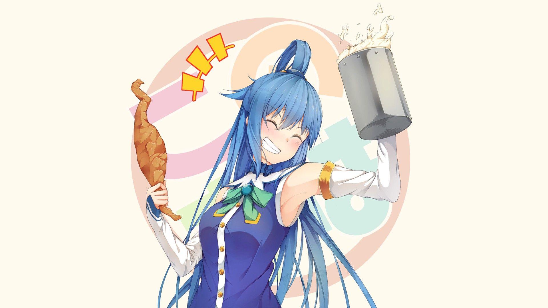 1920x1080 Kono Subarashii Sekai ni Shukufuku wo!, Anime girls, Aqua