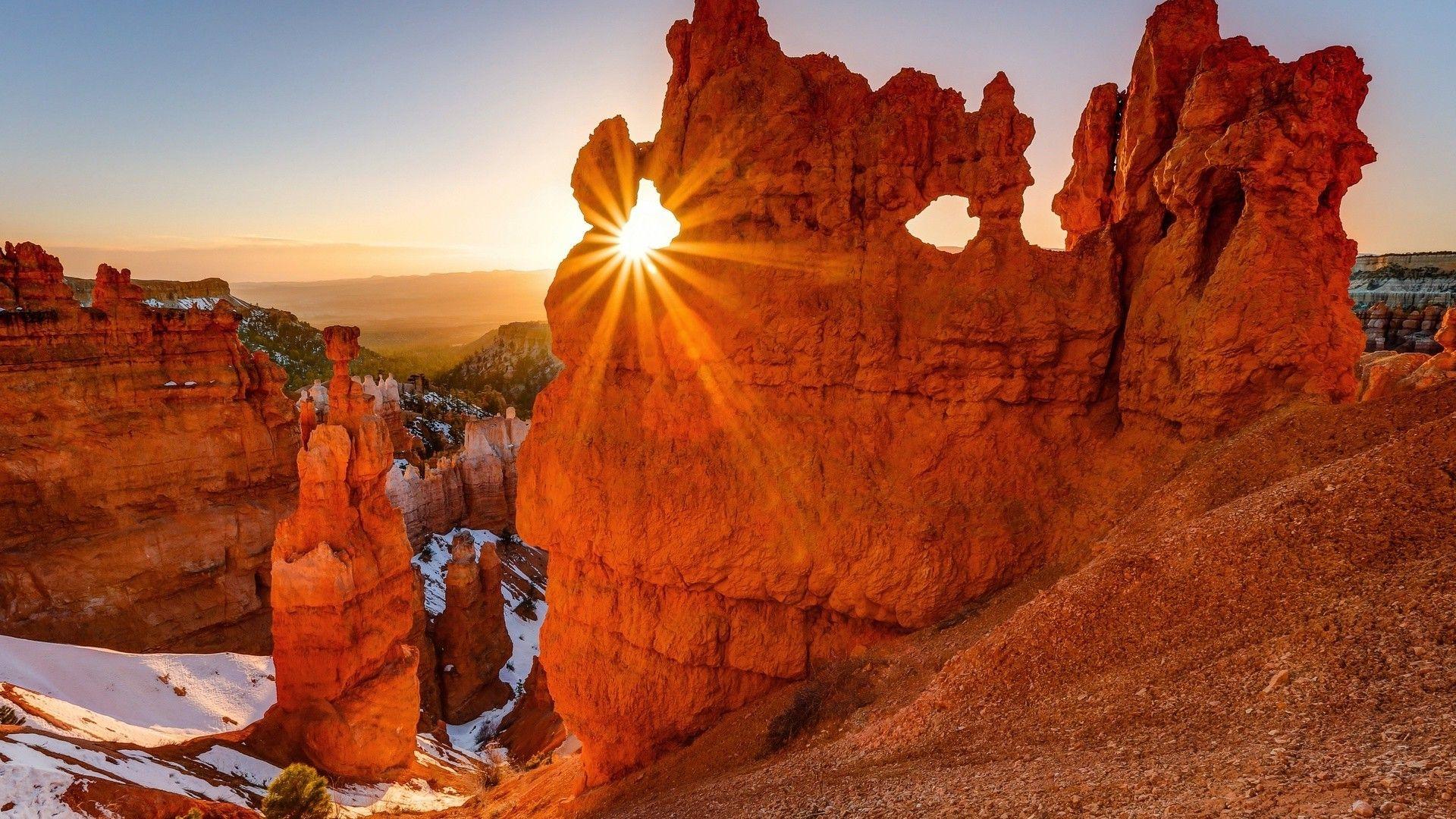 1920x1080 sunlight, Rock Formation, Landscape, Bryce Canyon National Park