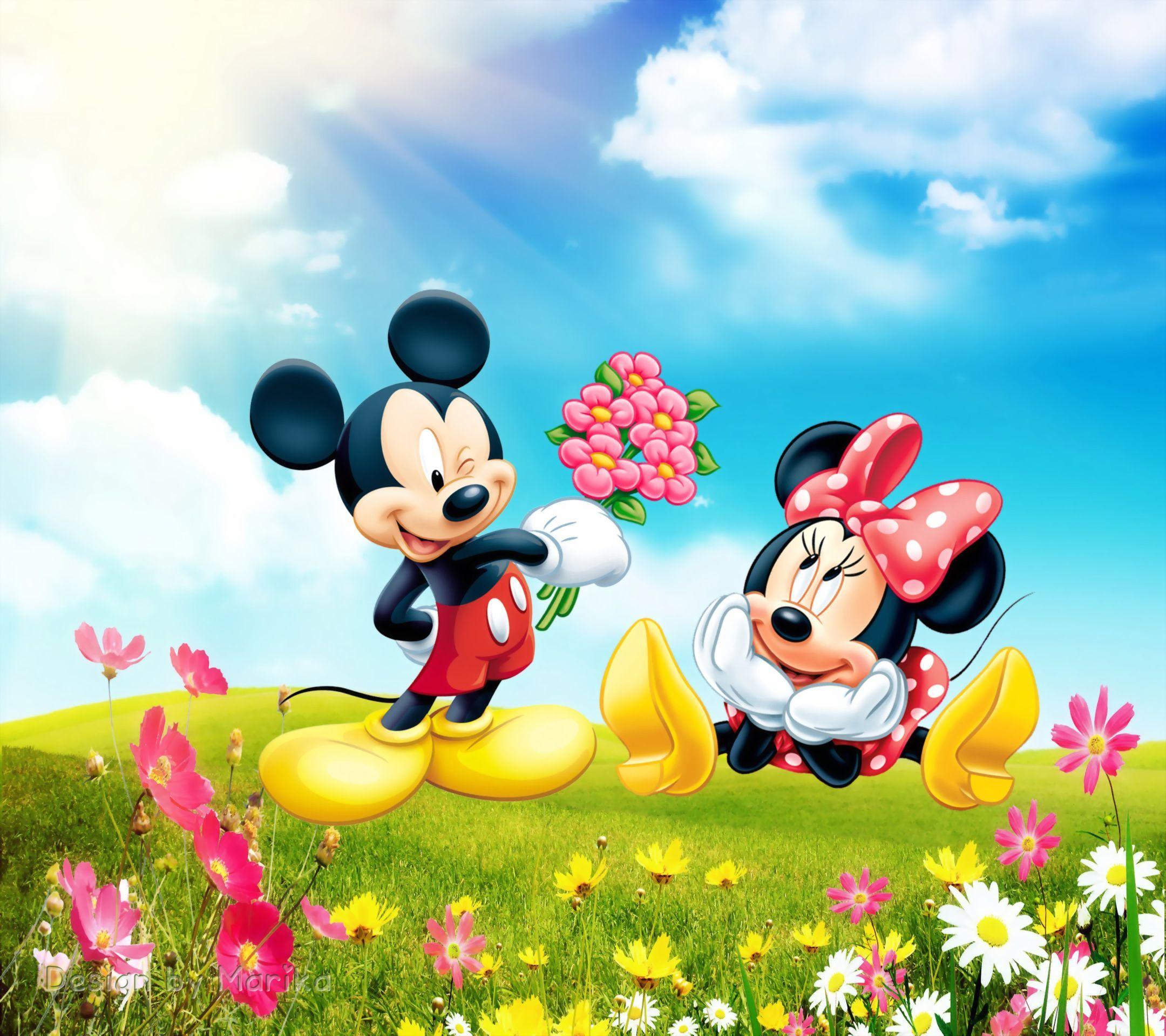 contact tentoonstelling Assimilatie Mickey and Minnie Mouse Spring Wallpapers - Top Free Mickey and Minnie Mouse  Spring Backgrounds - WallpaperAccess