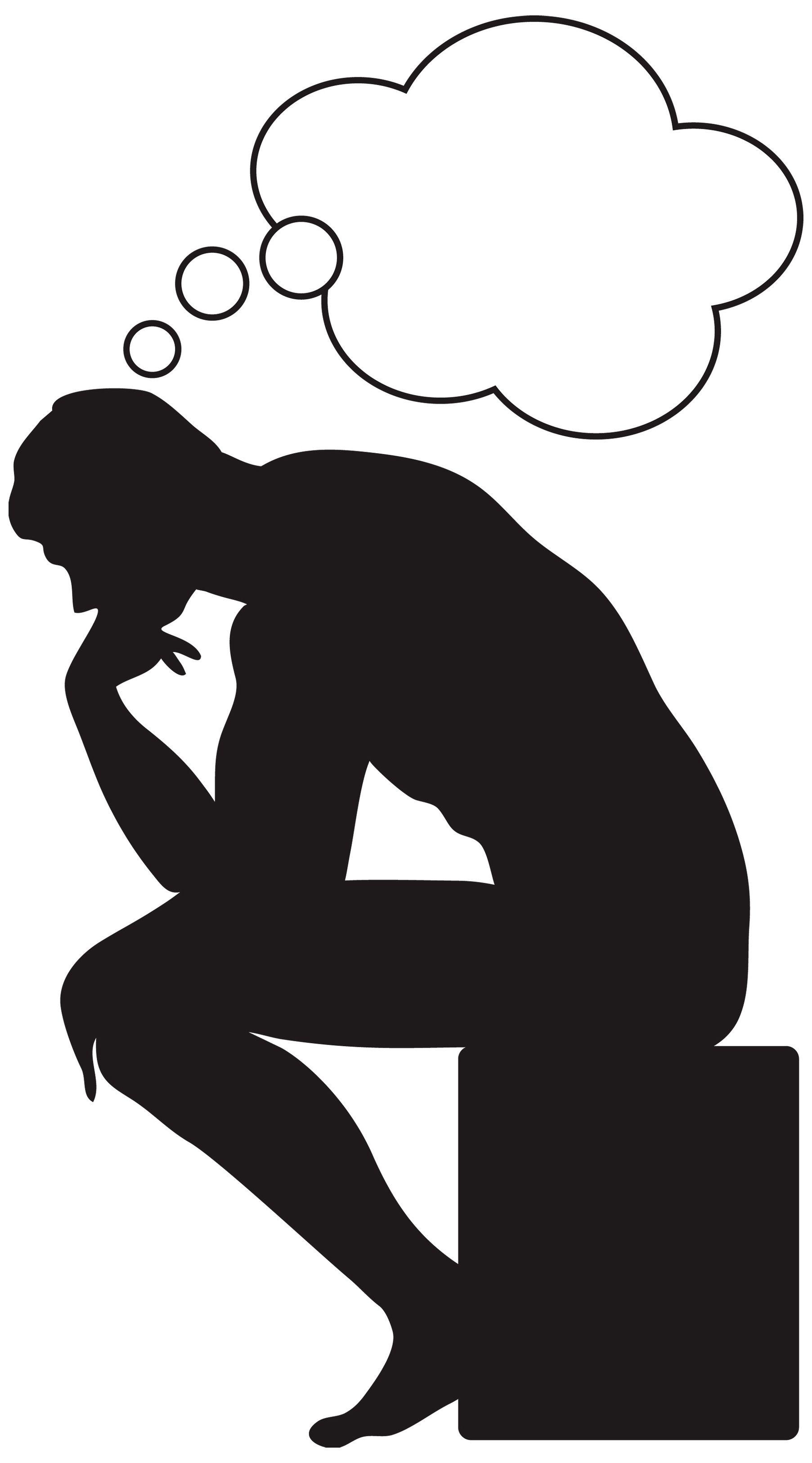 1805x3251 Man thinking clipart 3 Clipart Station