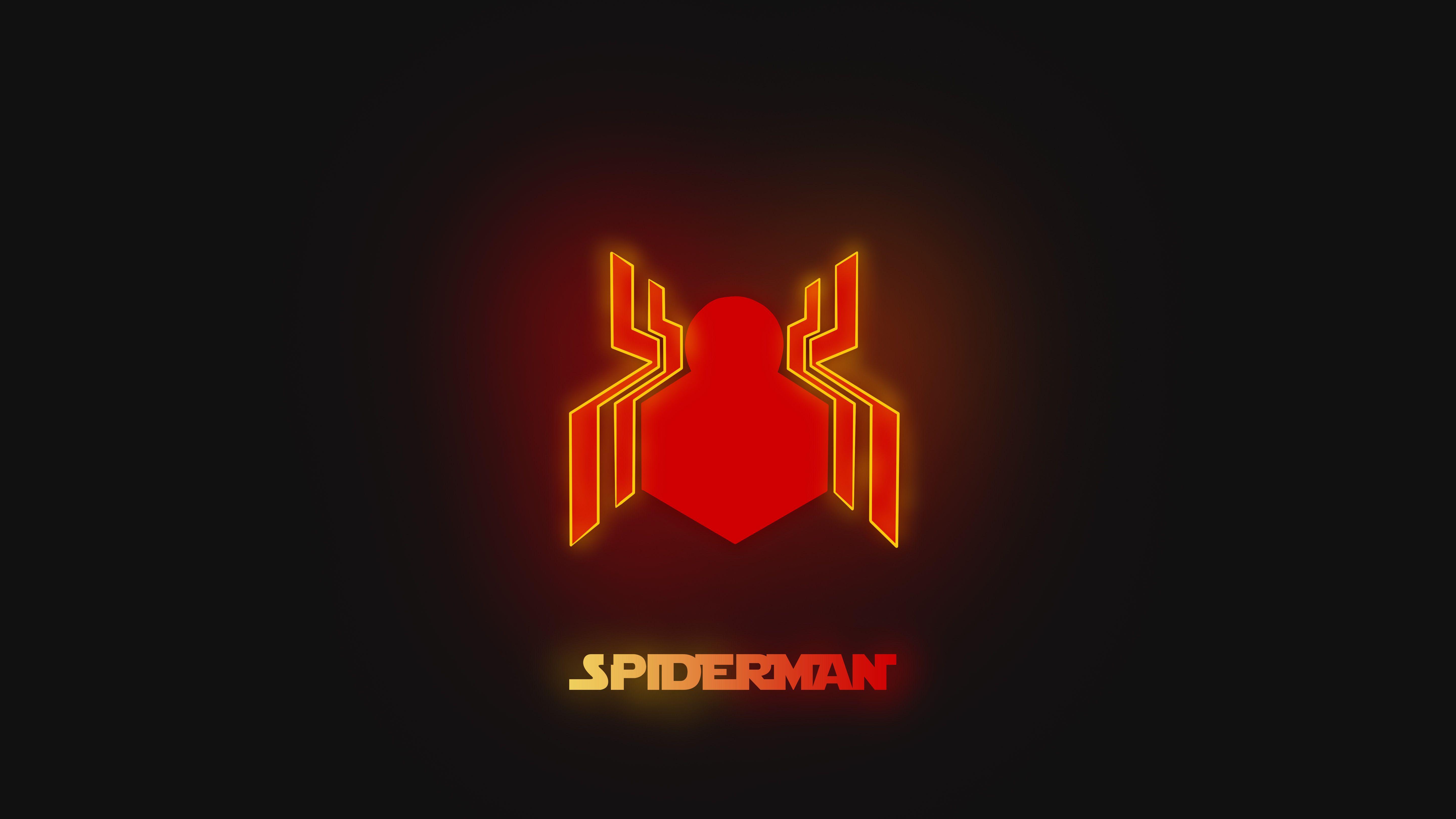 5760x3240 Neon Spiderman Logo, HD Superheroes, 4k Wallpaper, Image, Background, Photo and Picture