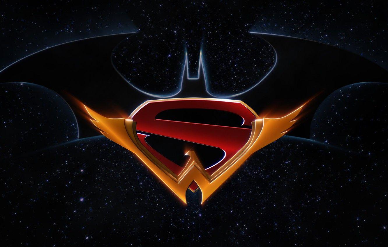 1332x850 Wallpaper batman, Batman, emblem, logo, superman, Superman, symbol