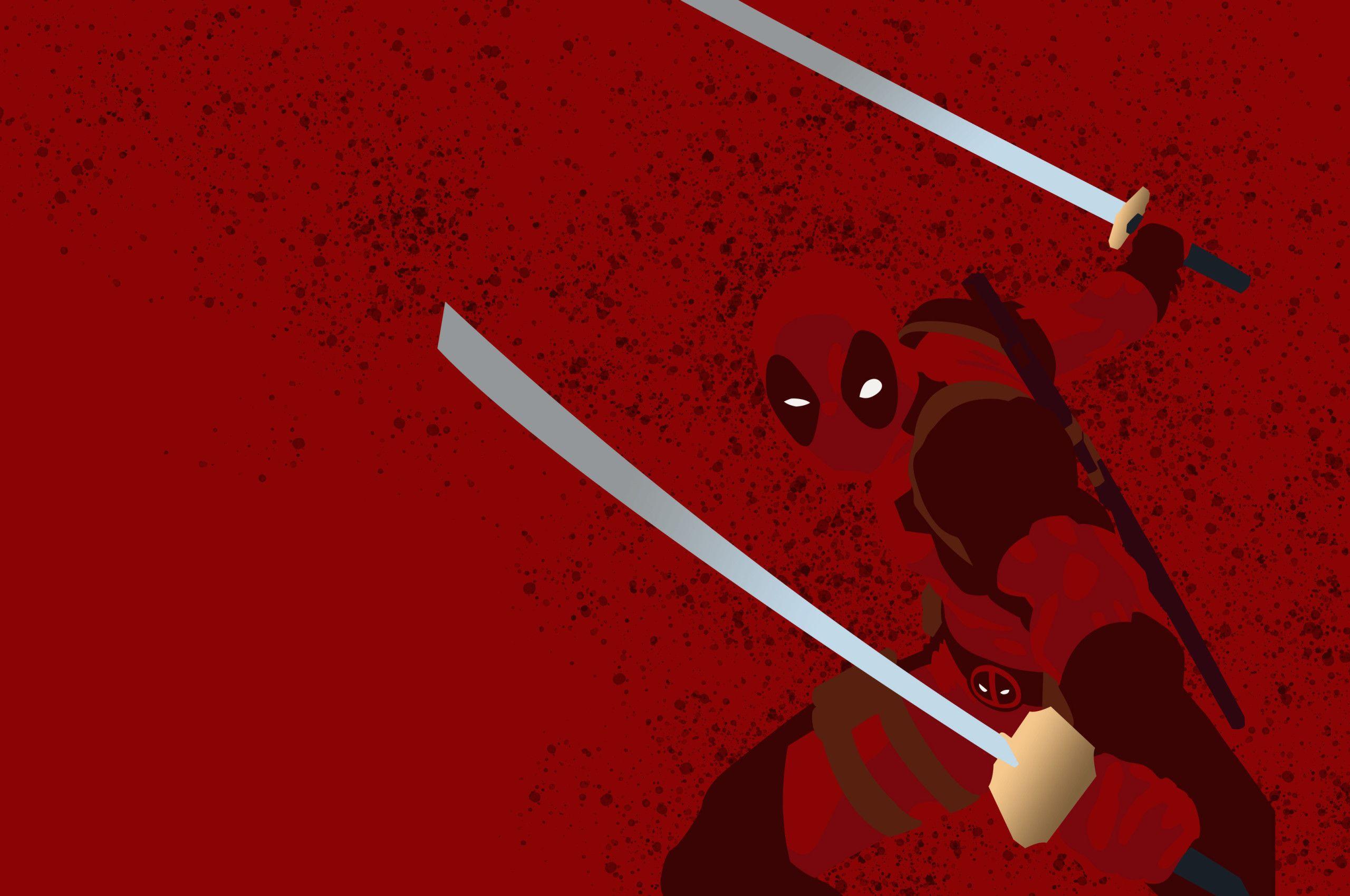 2560x1700 Deadpool Minimalist Background 4k Chromebook Pixel HD 4k
