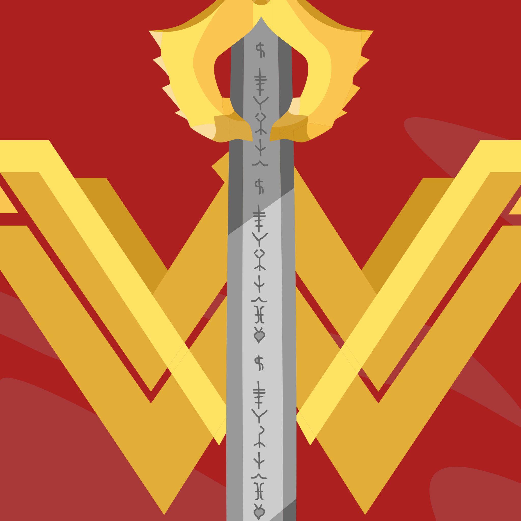 2048x2048 Wonder Woman Logo Minimalist 5k iPad Air HD 4k