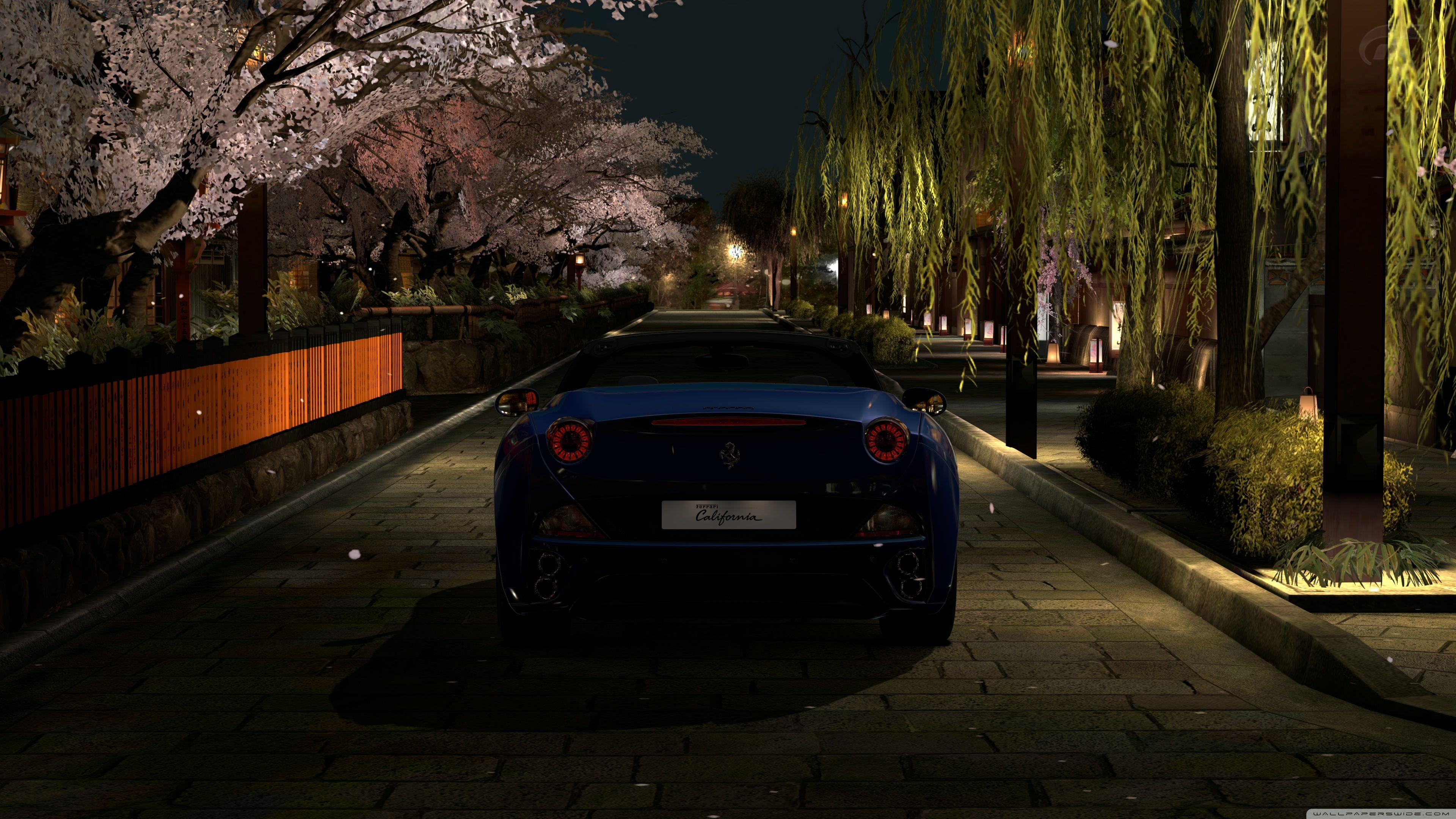 3840x2160 Ferrari California GT5 in Kyoto Gion ❤ 4K HD Desktop Wallpaper