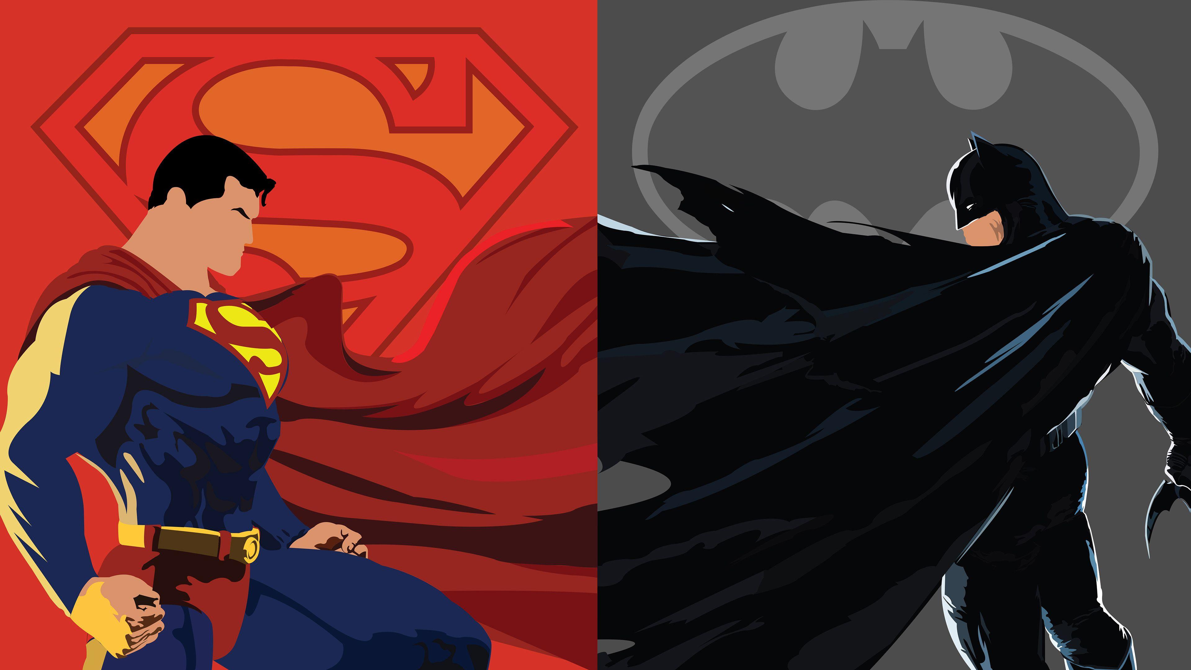 3840x2160 Superman Vs Batman Art 4k 4k Wallpaper .