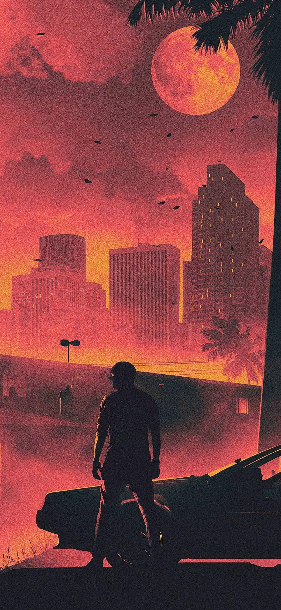 1125x2436 Hotline Miami IPhone Wallpaper