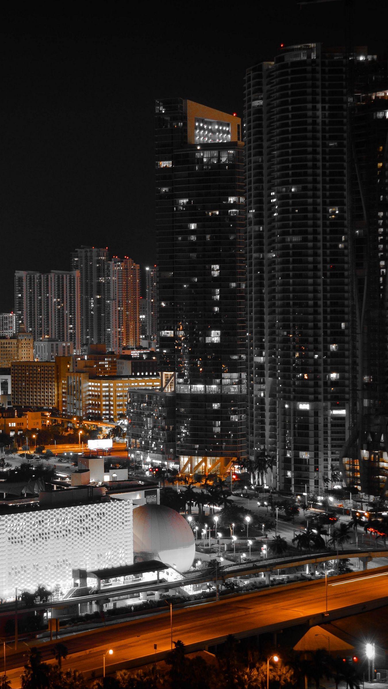 1350x2400 Download wallpaper 1350x2400 night city, skyscrapers, city lights