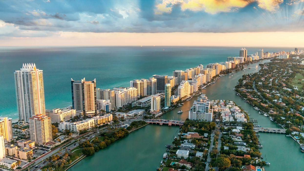 1245x700 USA Houses Ocean Sky miami city wallpaperx1440