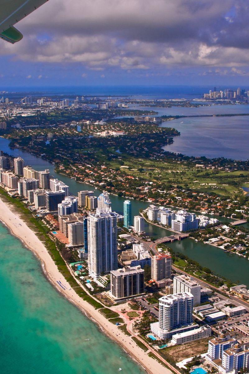 800x1200 Download wallpaper 800x1200 miami, city, flight, view from