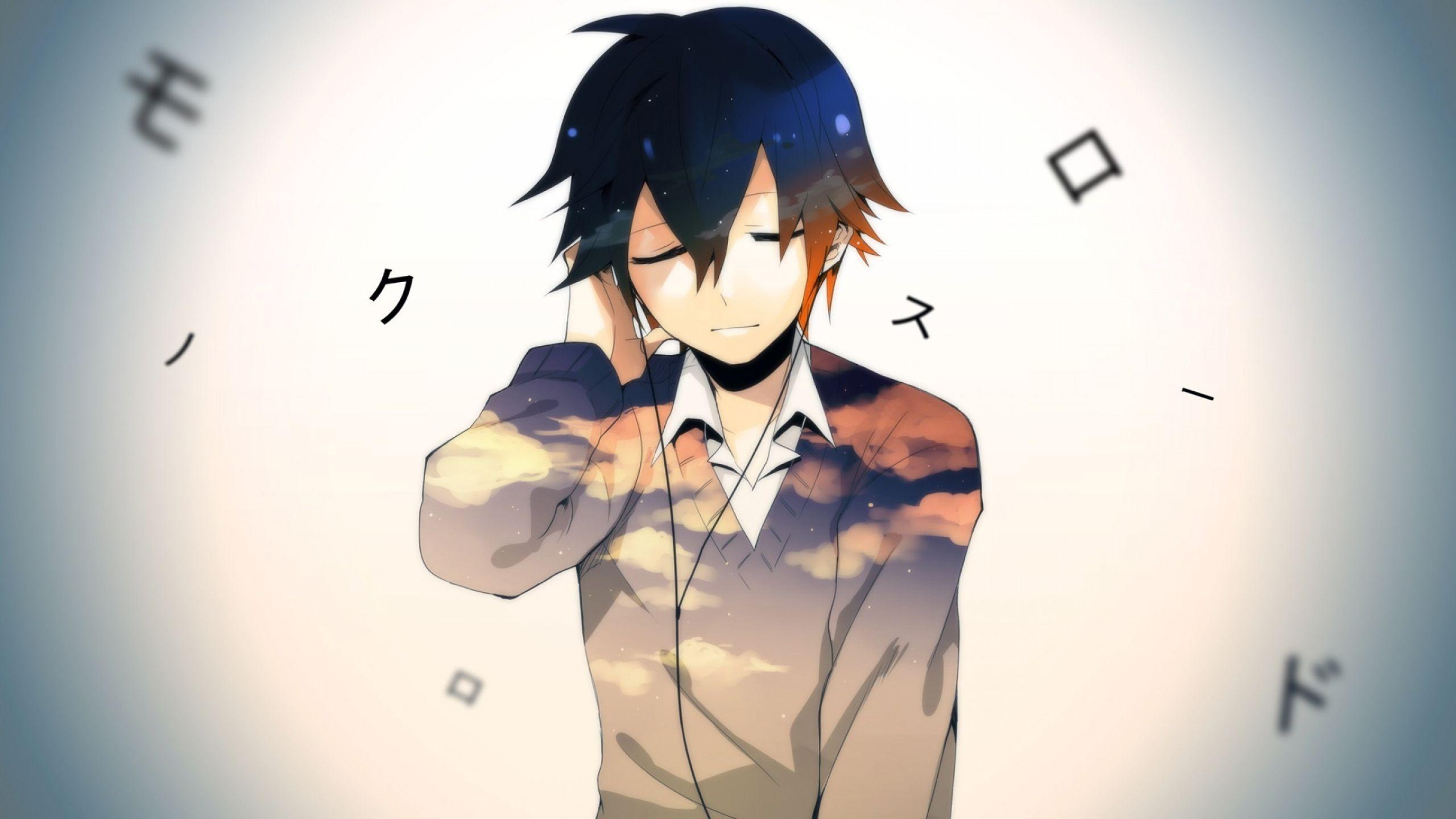 2560x1440 school days, guy, anime 1440P Resolution Wallpaper, HD