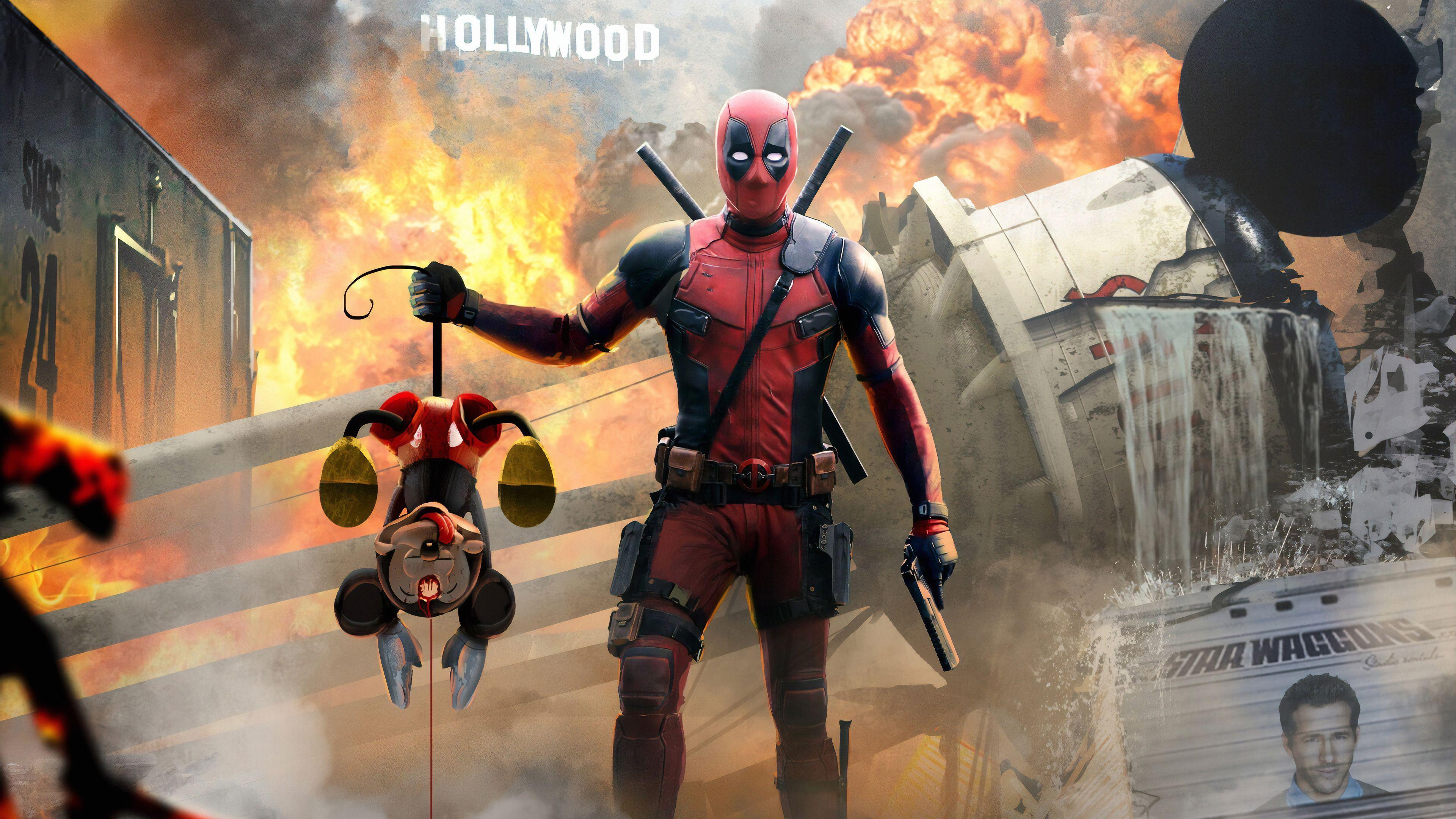 3840x2160 Wallpaper 4k Deadpool Killed Mickey Mouse 4k Wallpaper, Artist