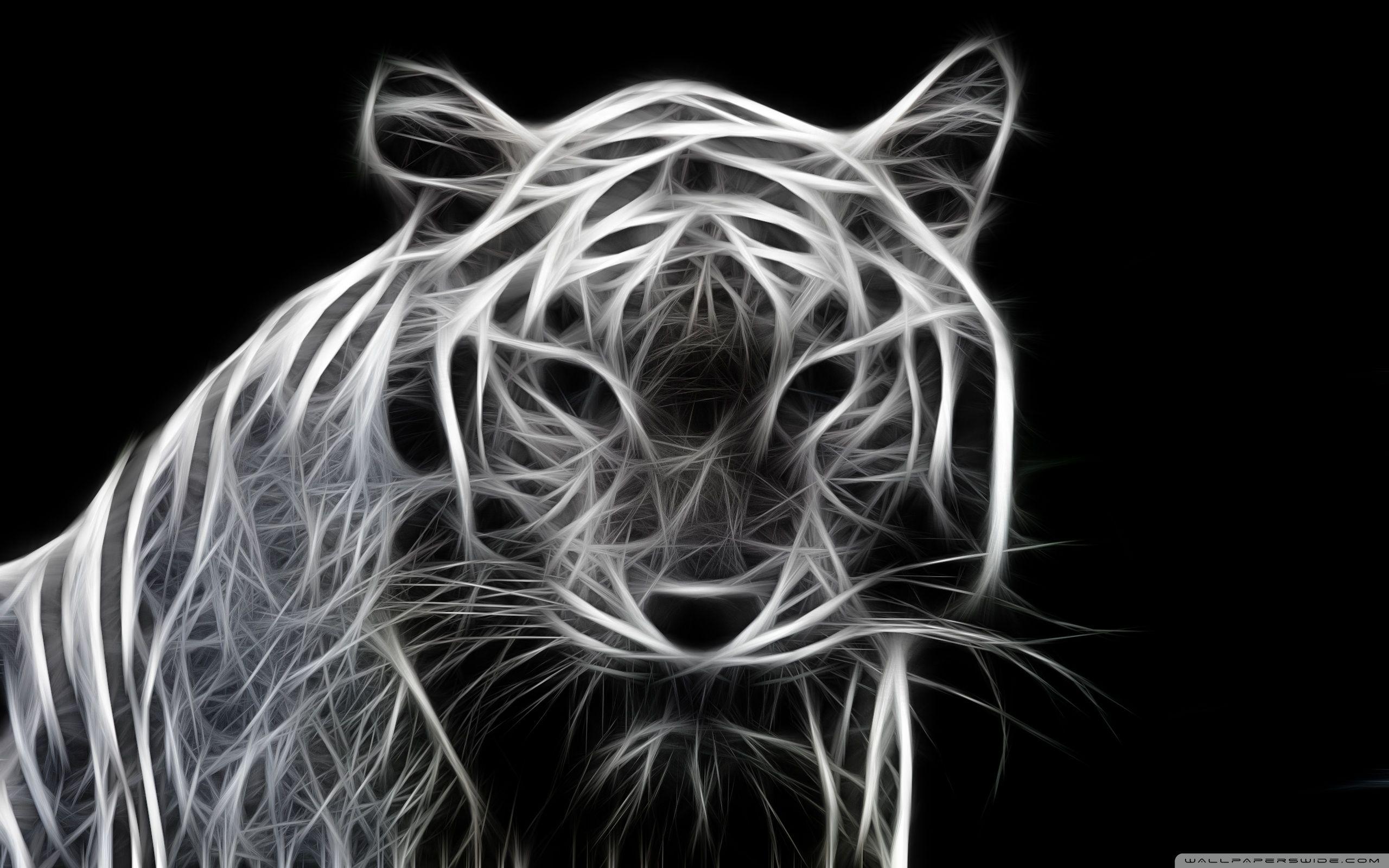 2560x1600 3D Wallpaper White Tiger