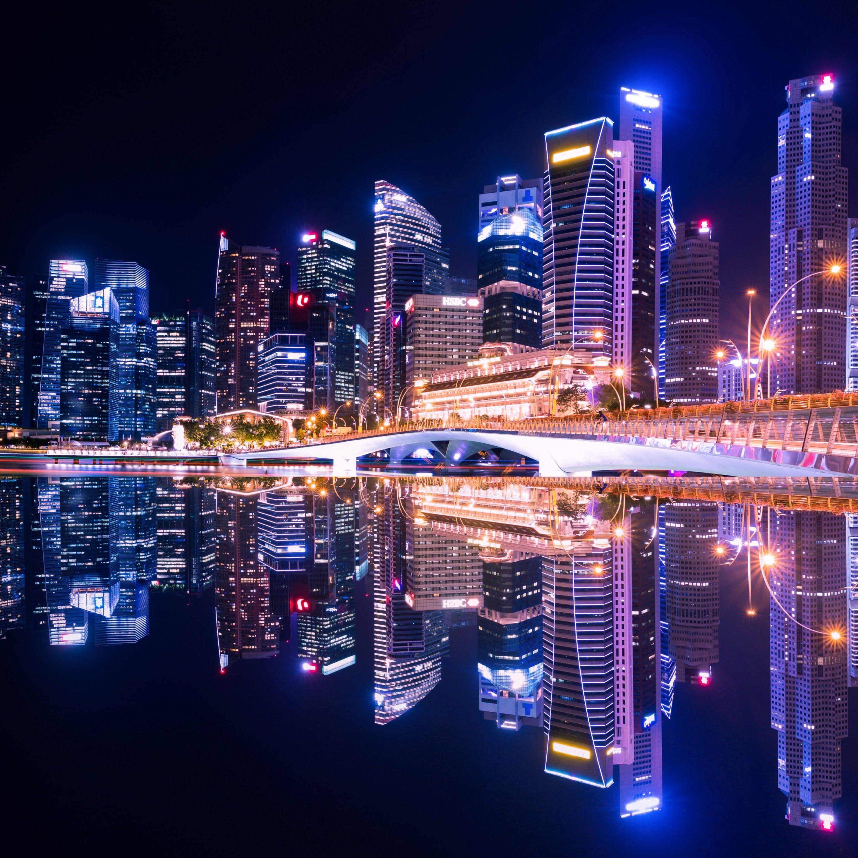 2932x2932 Singapore City Skyline 5k iPad Pro Retina Display HD 4k