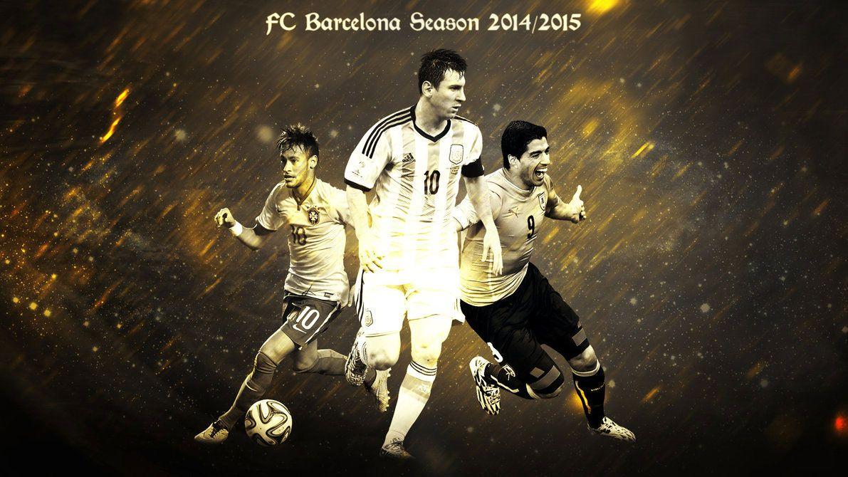 1191x670 Free download FC Barcelona wallpaper Neymar Messi and Luis Surez