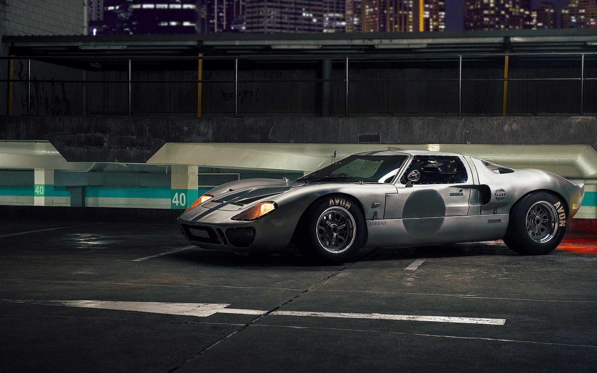 1920x1200 Silver Ford GT digital wallpaper, car, Ford GT40 HD wallpaper