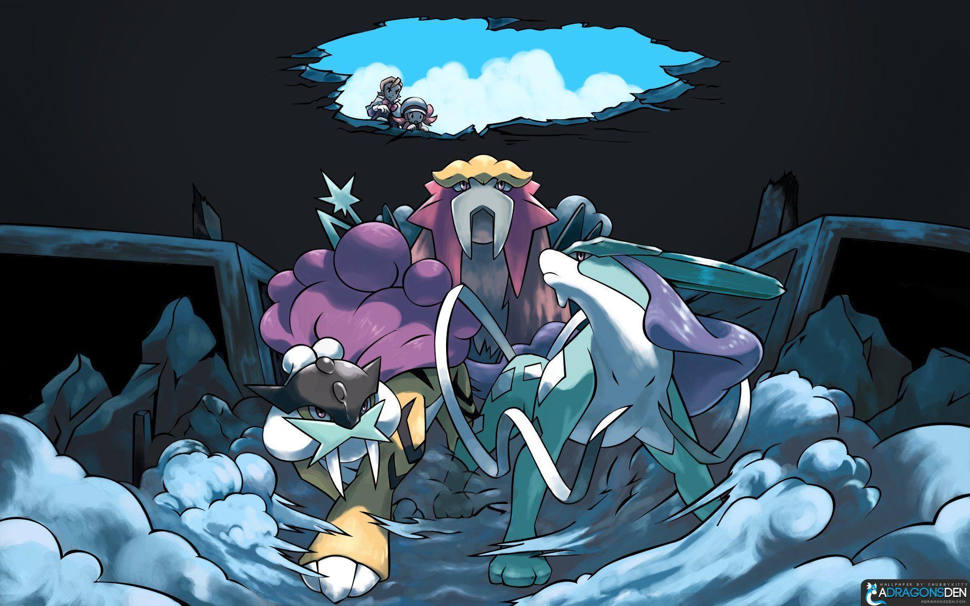1920x1200 Entei Raikou Suicune Wallpaper