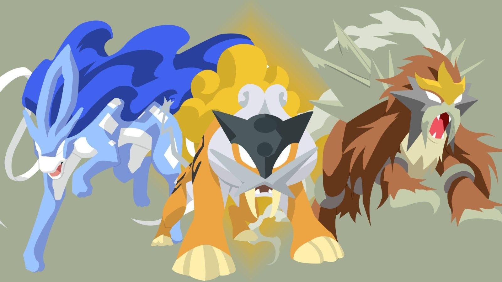 1600x900 Suicune, Entei, Raikou