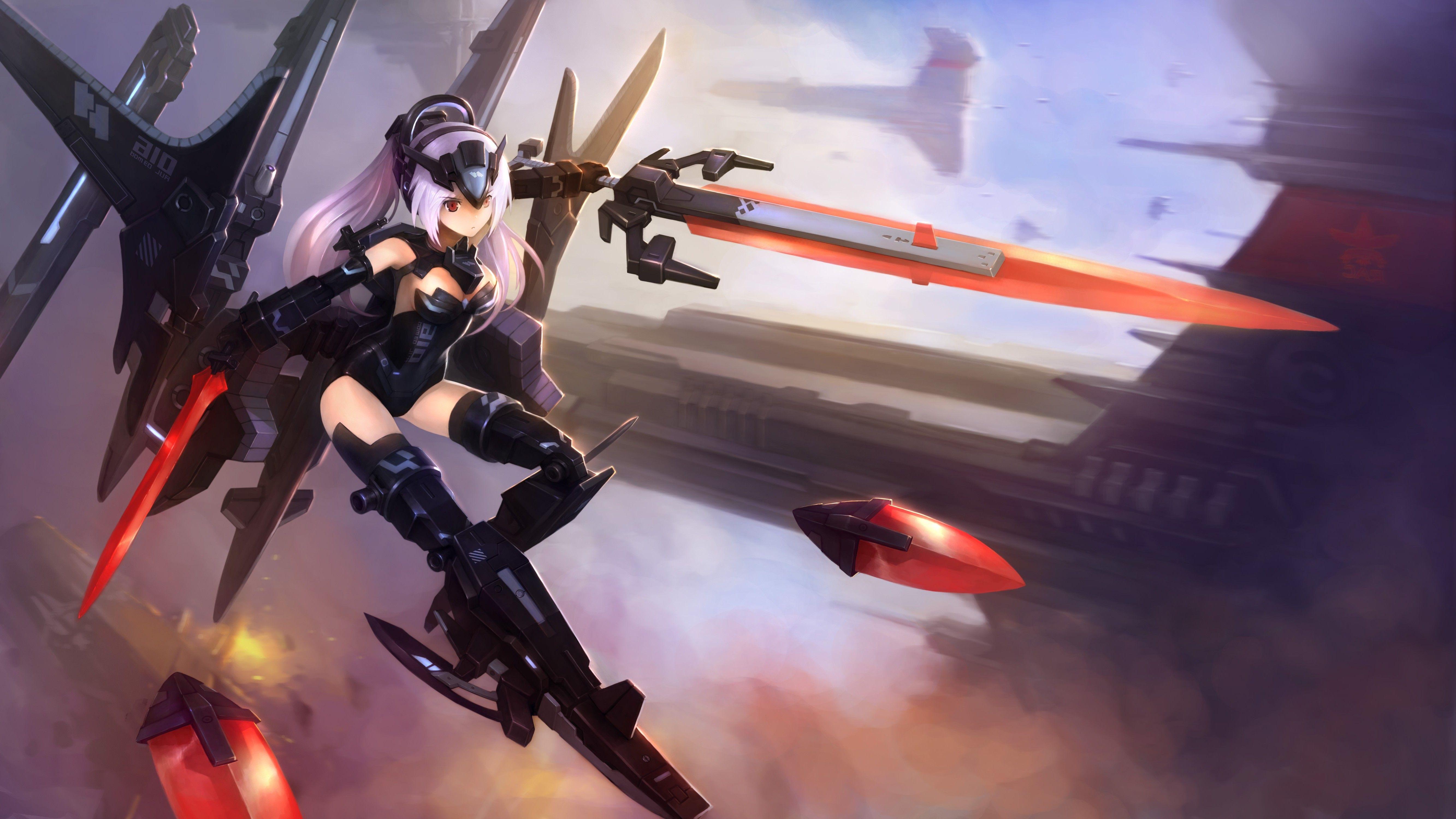 5332x3000 Busou Shinki, Tempesta (Busou Shinki), Mecha Girls, Anime, Anime Girls Wallpaper HD / Desktop and Mobile Background