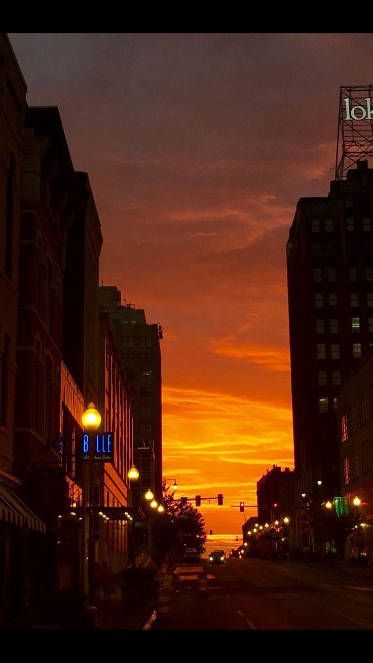 736x1308 Summer sunset in Memphis TN along the Mississippi. Sunset city