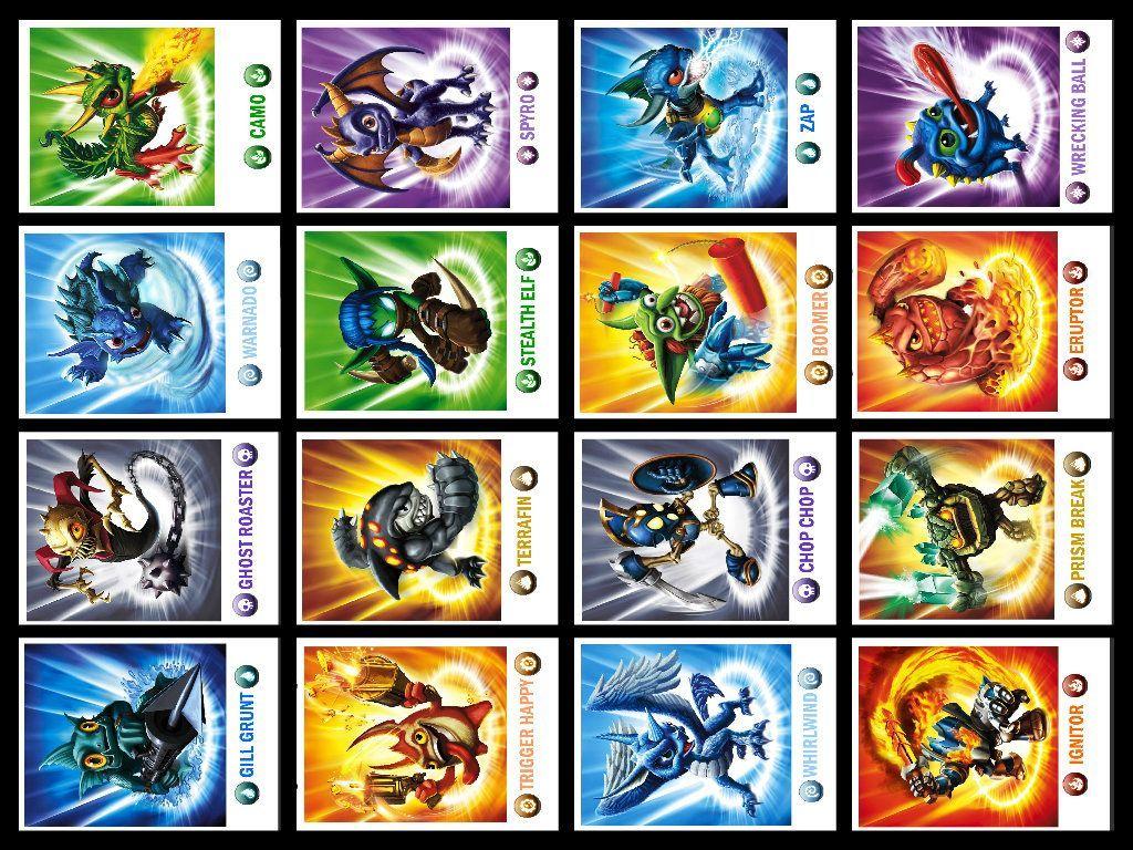 1024x768 Bingo Card 4. Bingo cards, Skylanders, Skylanders