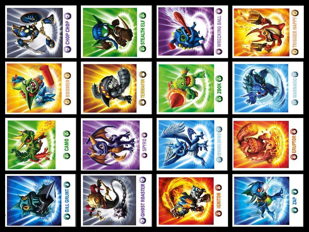 1024x768 Bingo Card 14. Bingo cards, Skylanders