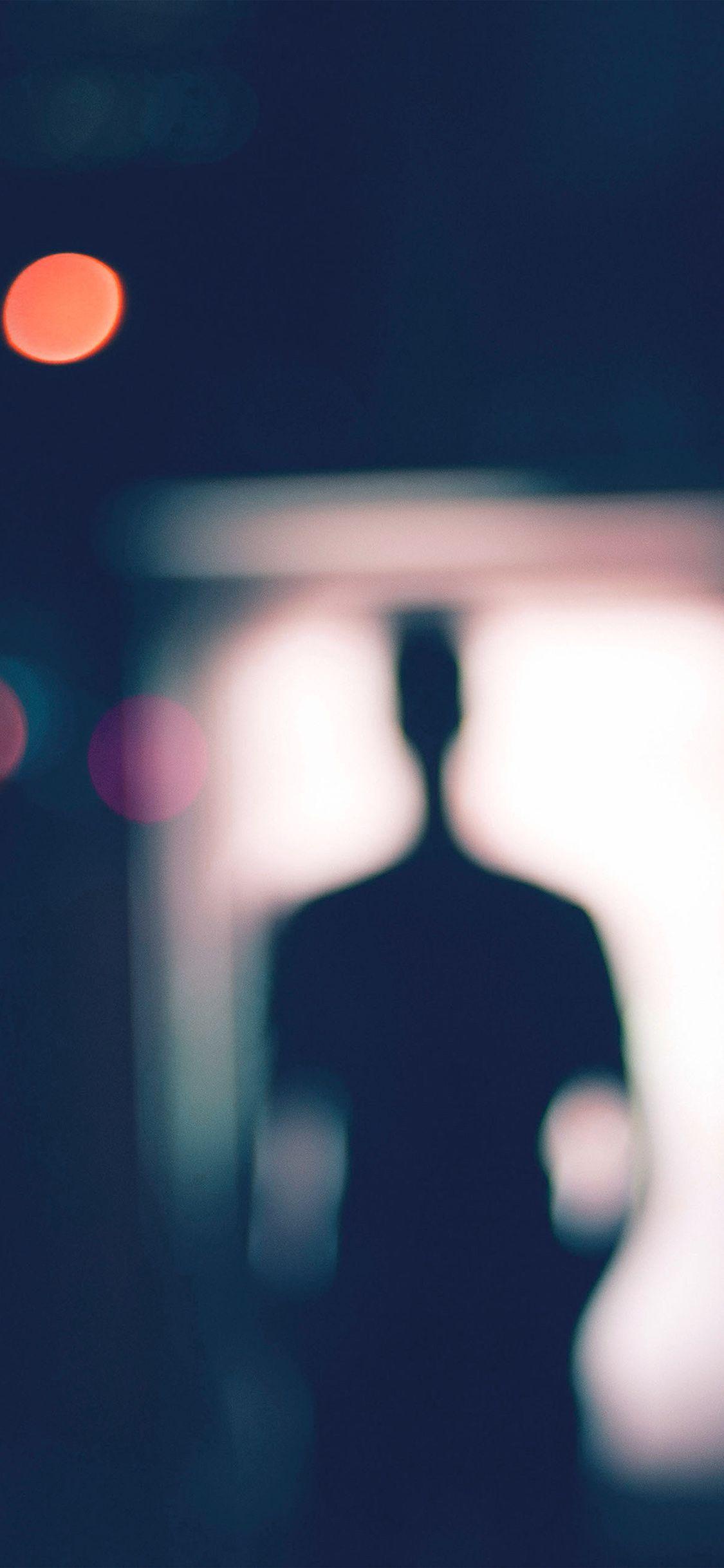 1125x2436 Bokeh man dark illustration art iPhone X Wallpaper Free Download