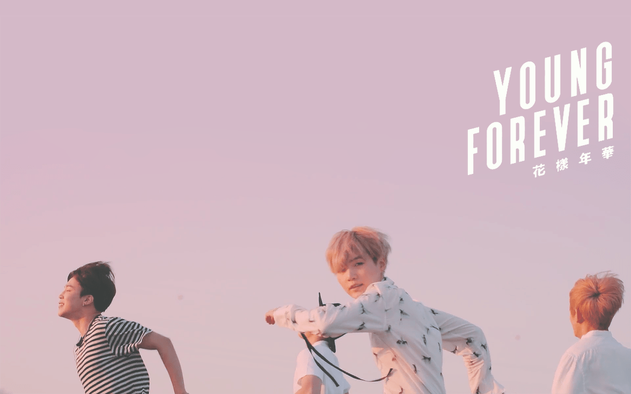 1280x800 young forever (pink) desktop wallpaper. Bts