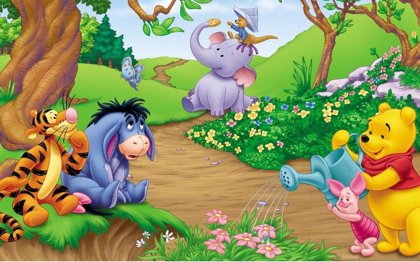 1680x1050 Garden Of Winnie The Pooh HD Wallpaper For Deskx1080
