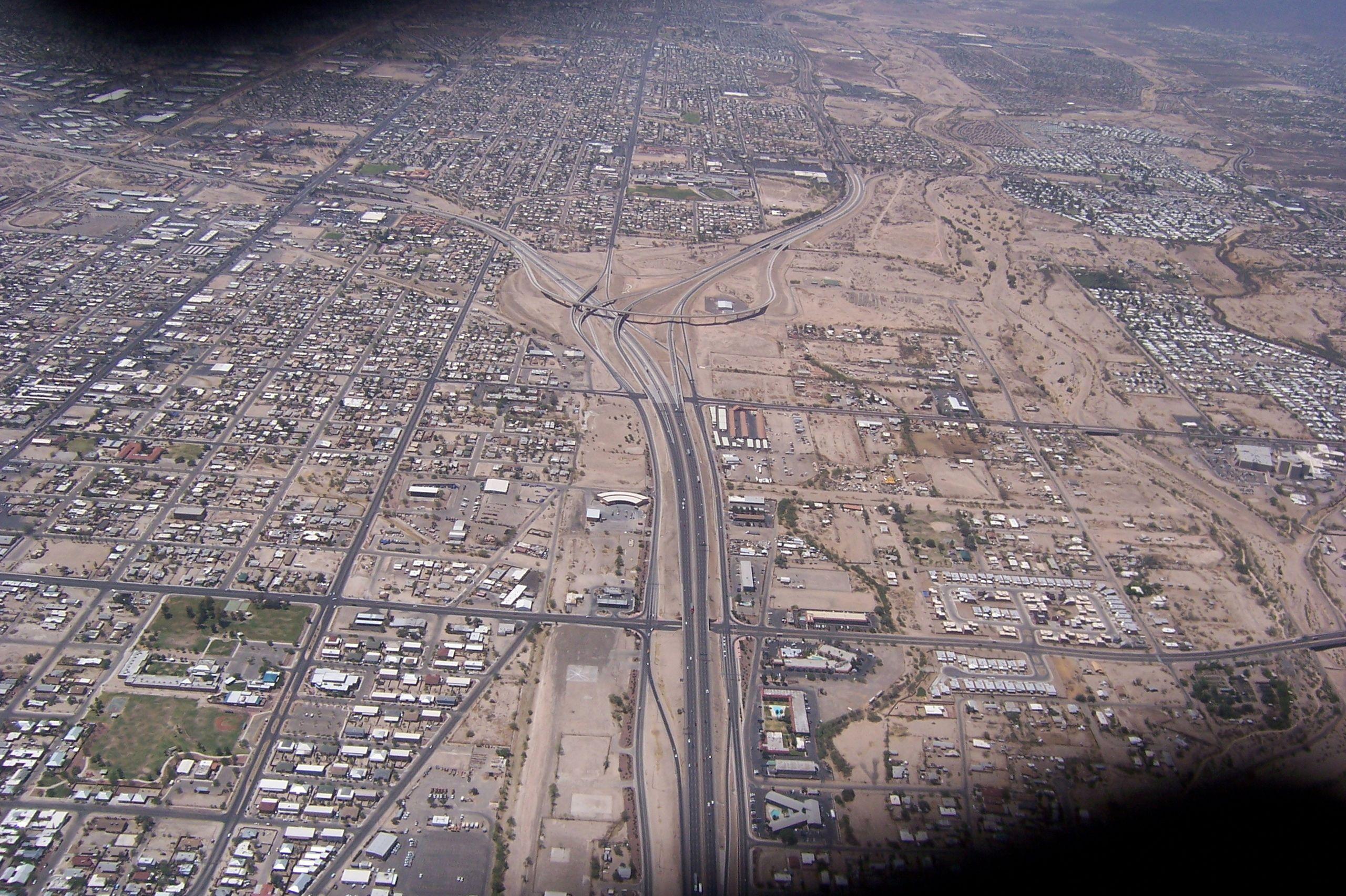 2560x1705 Arizona image Tucson from the sky HD wallpaper and background