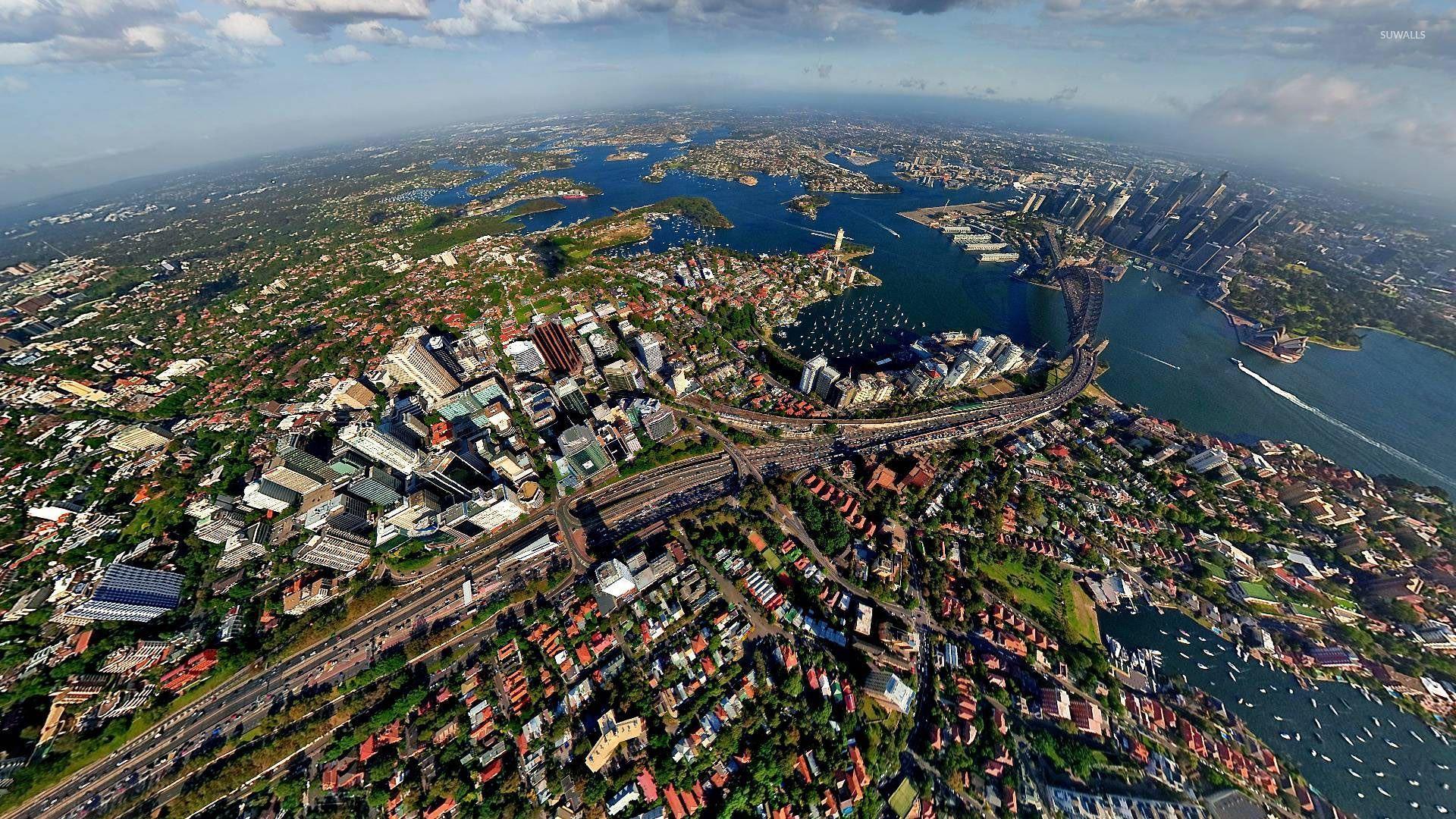 1920x1080 Sydney aerial view wallpaper wallpaper