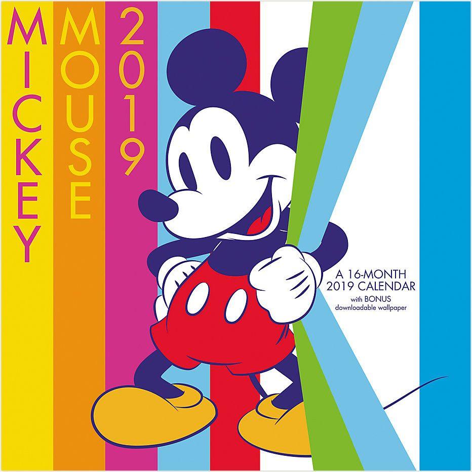 932x932 Walt Disney Classic Mickey Mouse 16 Month 2019 Wall Calendar w