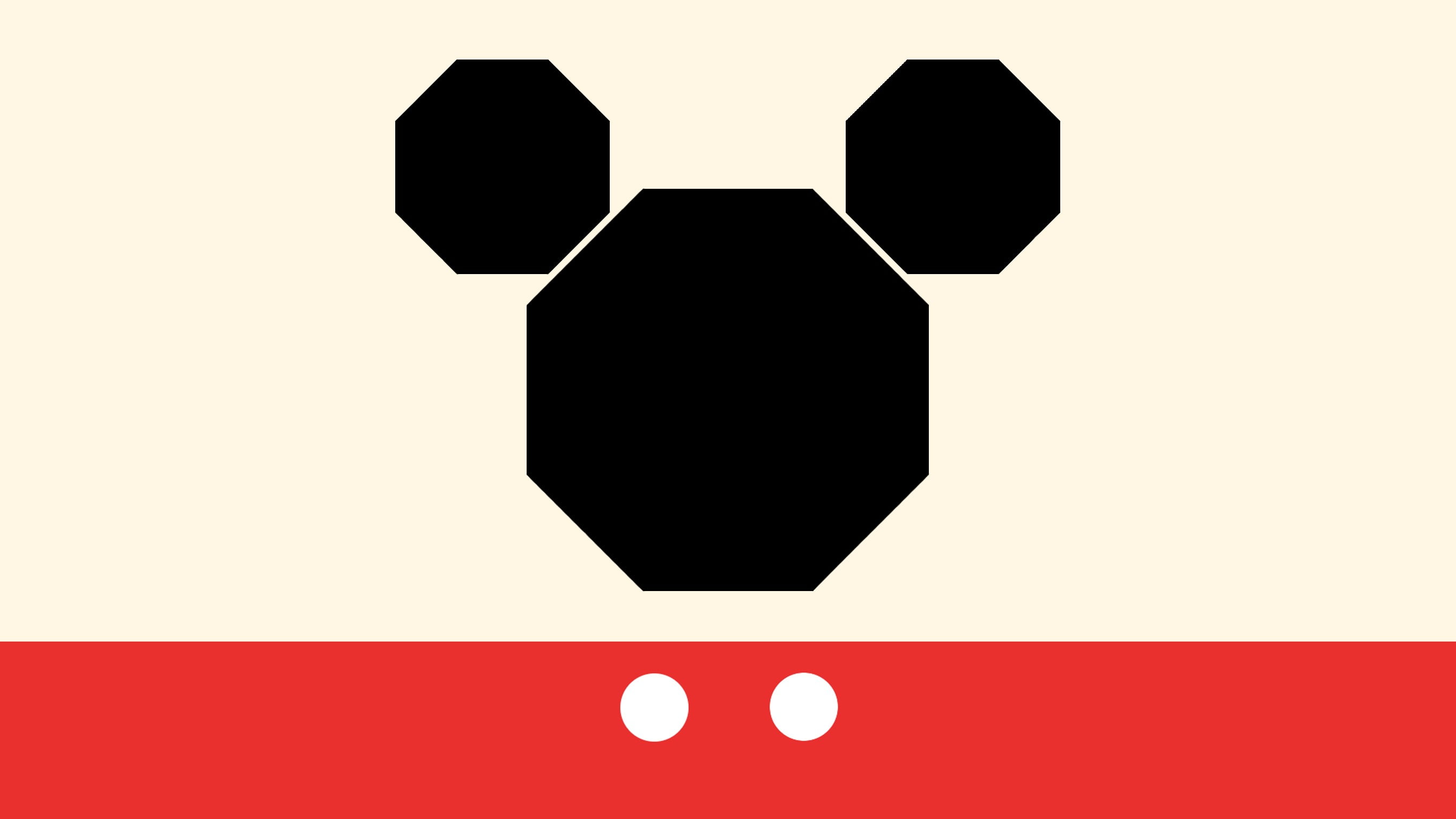 Hình nền chuột Mickey 2715x1527, Chuột Mickey, nền đơn giản, đơn giản