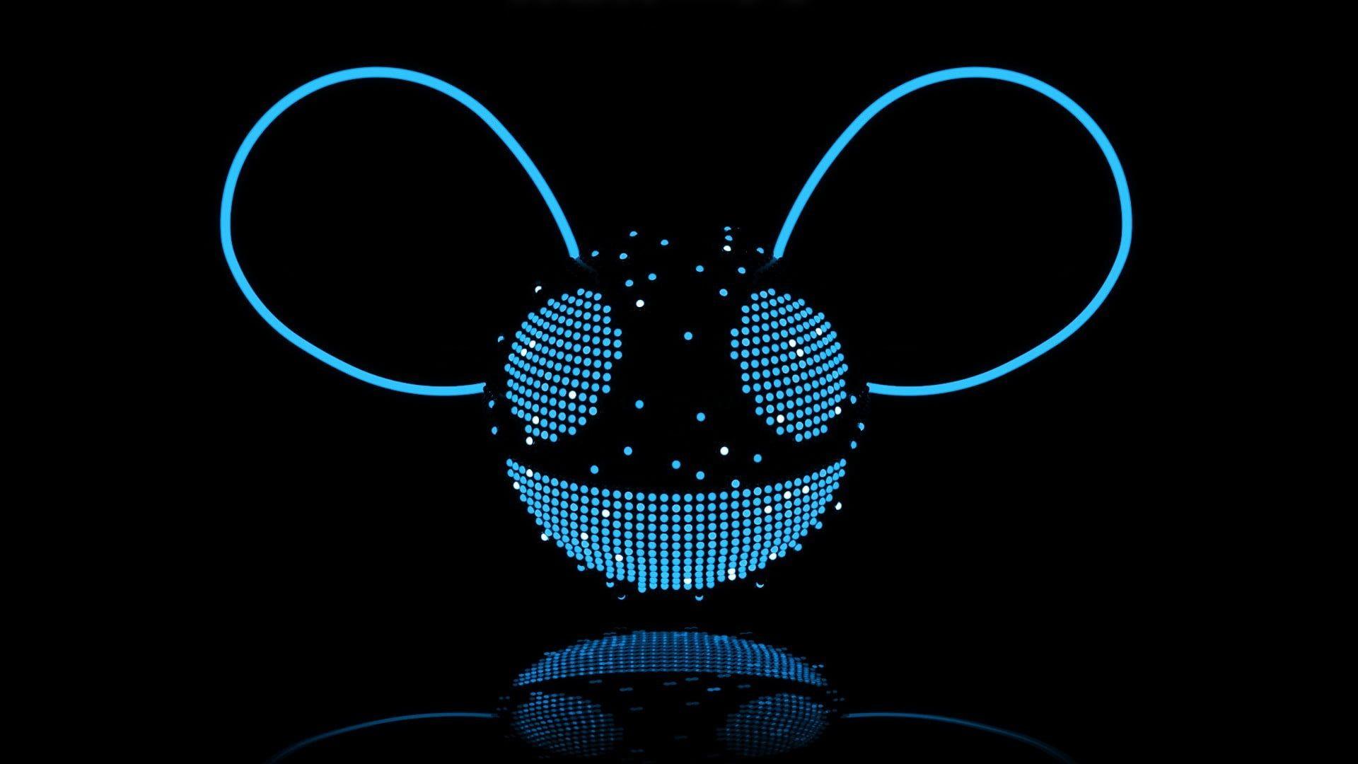 1920x1080 Đèn phản chiếu đầu chuột Mickey, deadmau5, màu đen, đèn HD